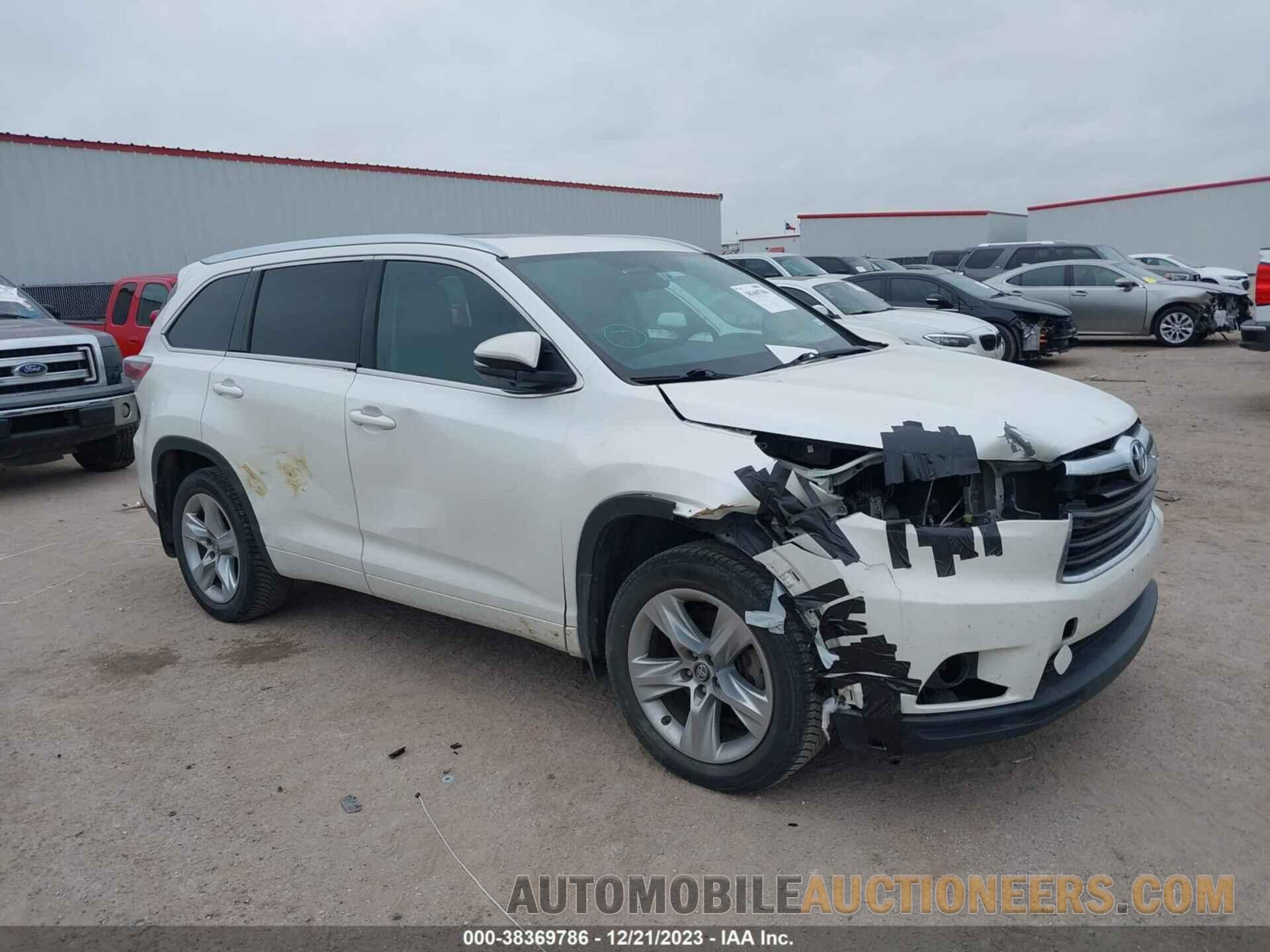 005TDYKRFH4GS1860 TOYOTA HIGHLANDER 2016