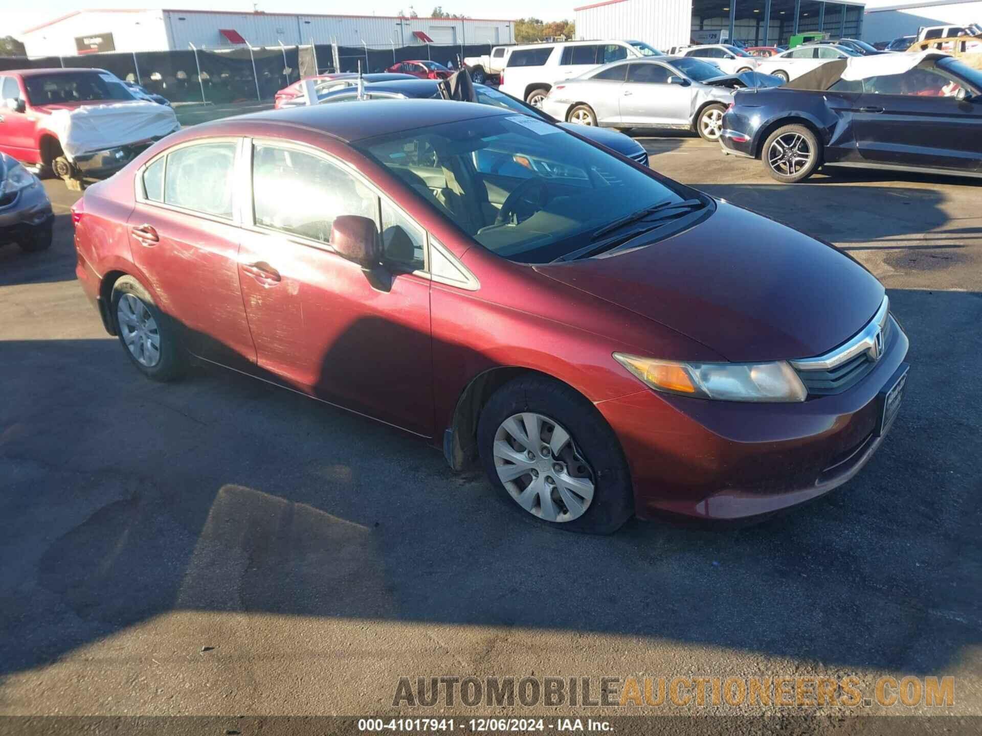 19XFB2F52CE323707 HONDA CIVIC 2012