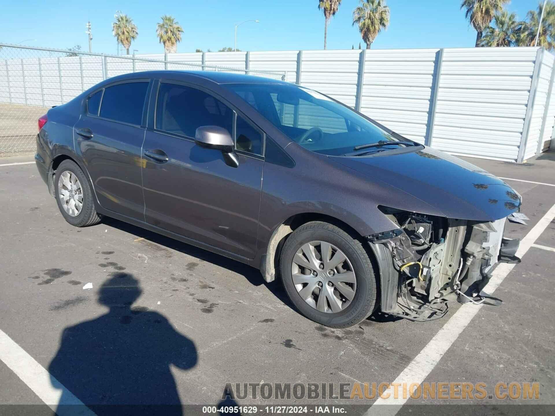 19XFB2F53CE355498 HONDA CIVIC 2012