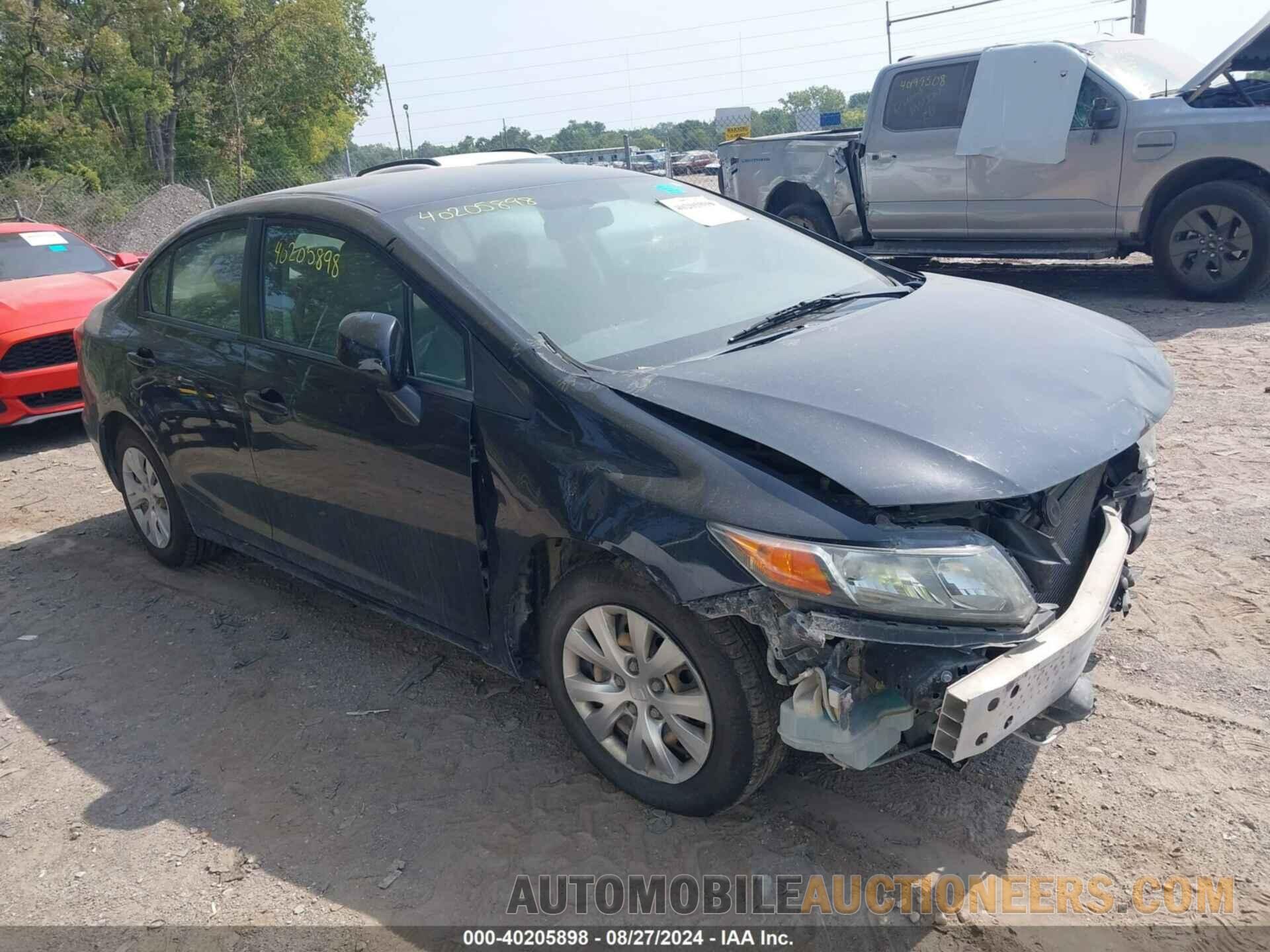 19XFB2F54CE109821 HONDA CIVIC 2012