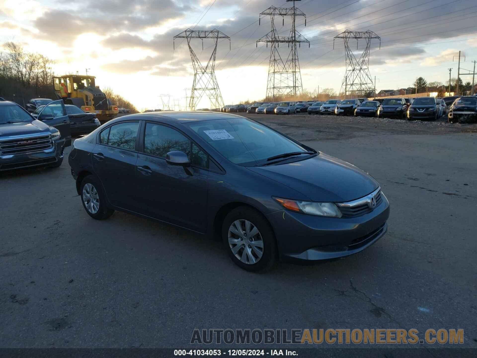 19XFB2F54CE312272 HONDA CIVIC 2012