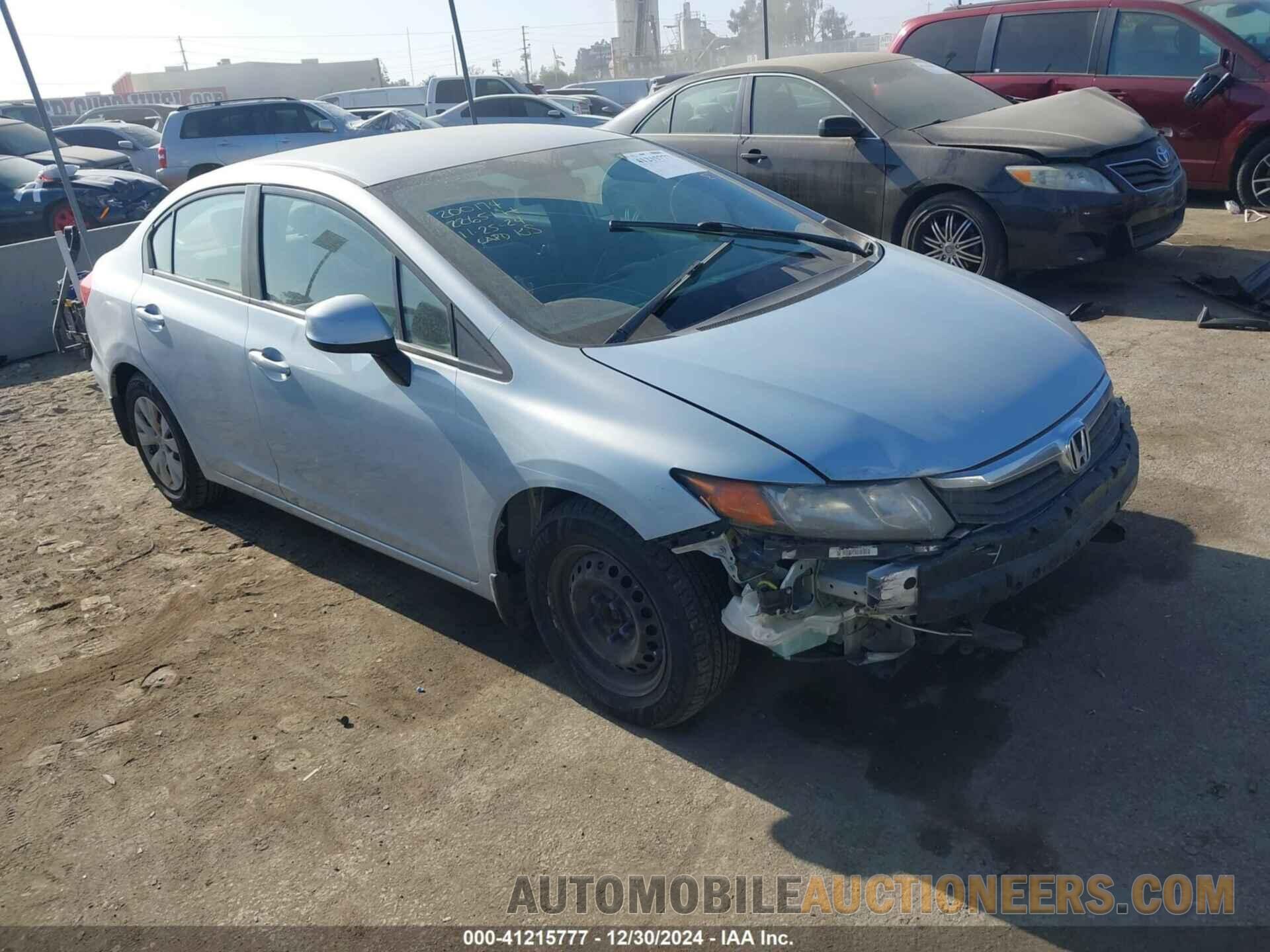 19XFB2F56CE316291 HONDA CIVIC 2012