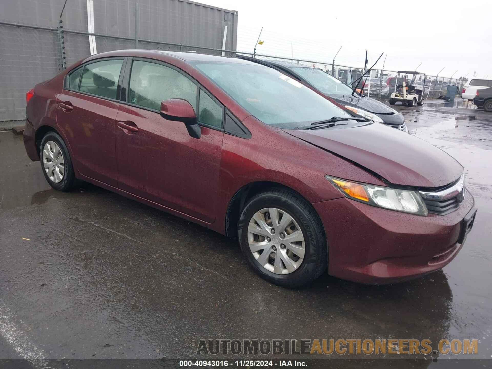 19XFB2F58CE090111 HONDA CIVIC 2012