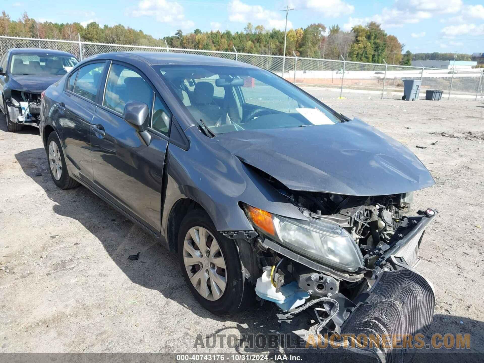 19XFB2F58CE372085 HONDA CIVIC 2012