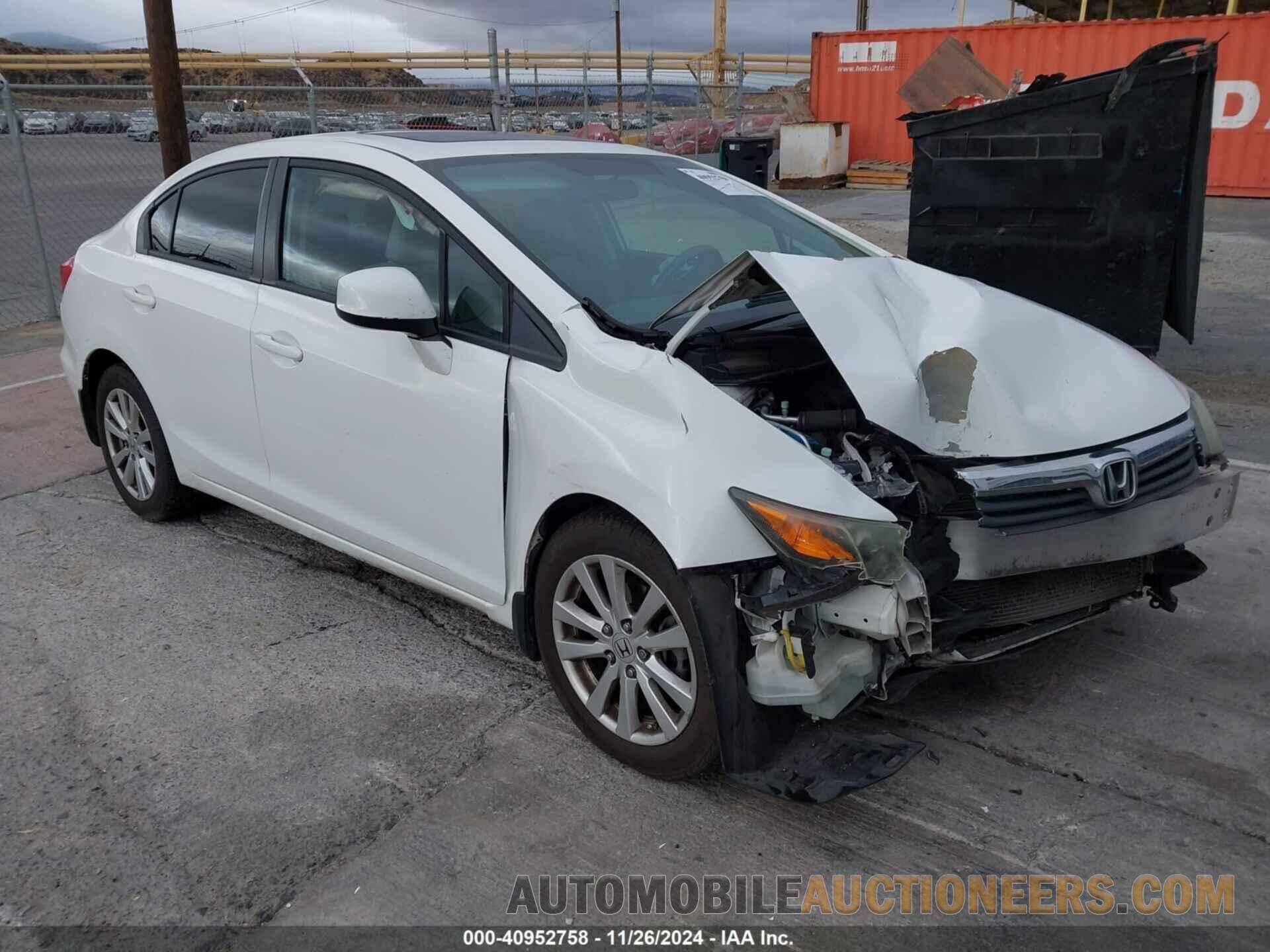 19XFB2F94CE325347 HONDA CIVIC 2012