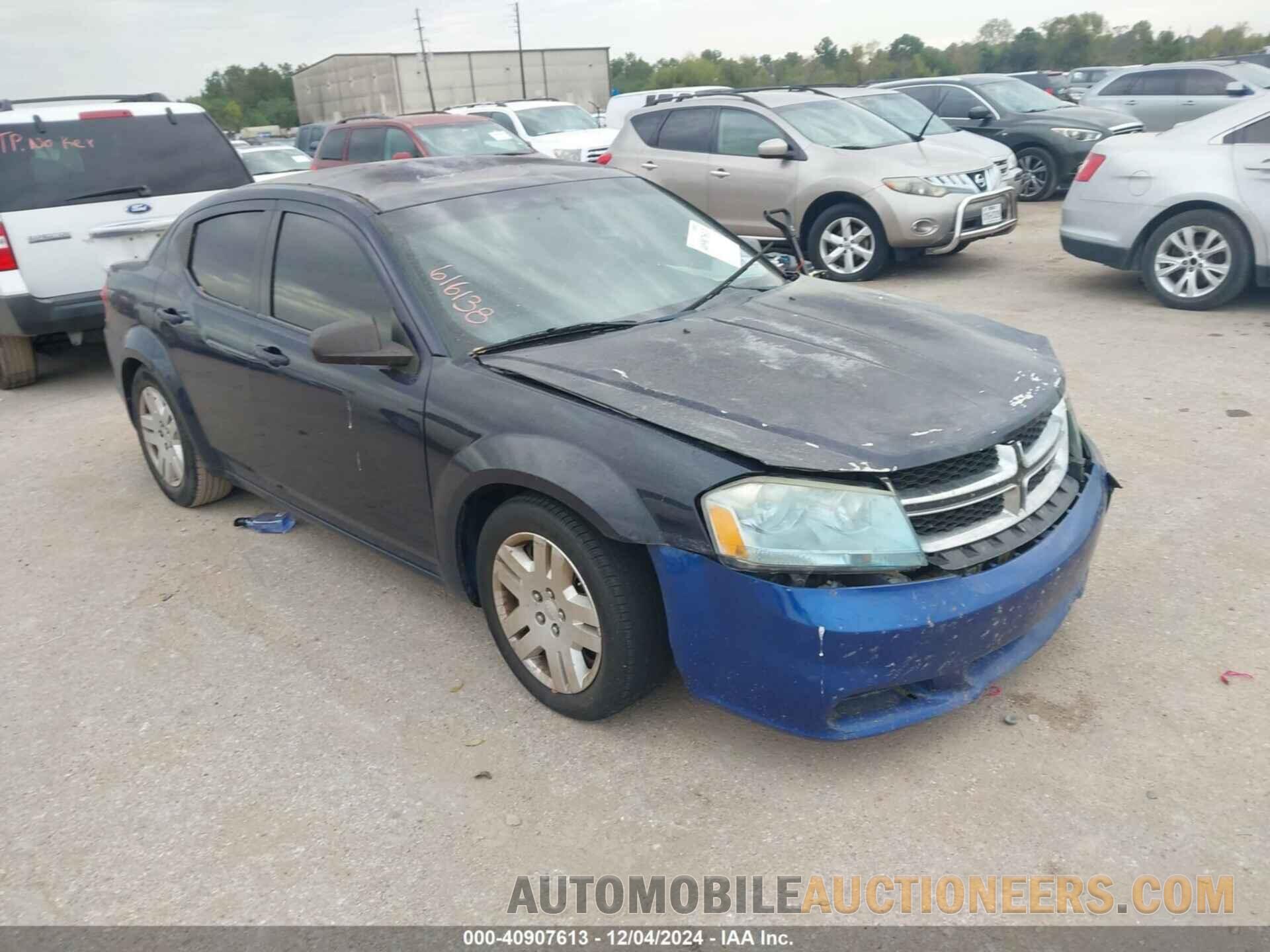 1C3CDZAB2DN616138 DODGE AVENGER 2013