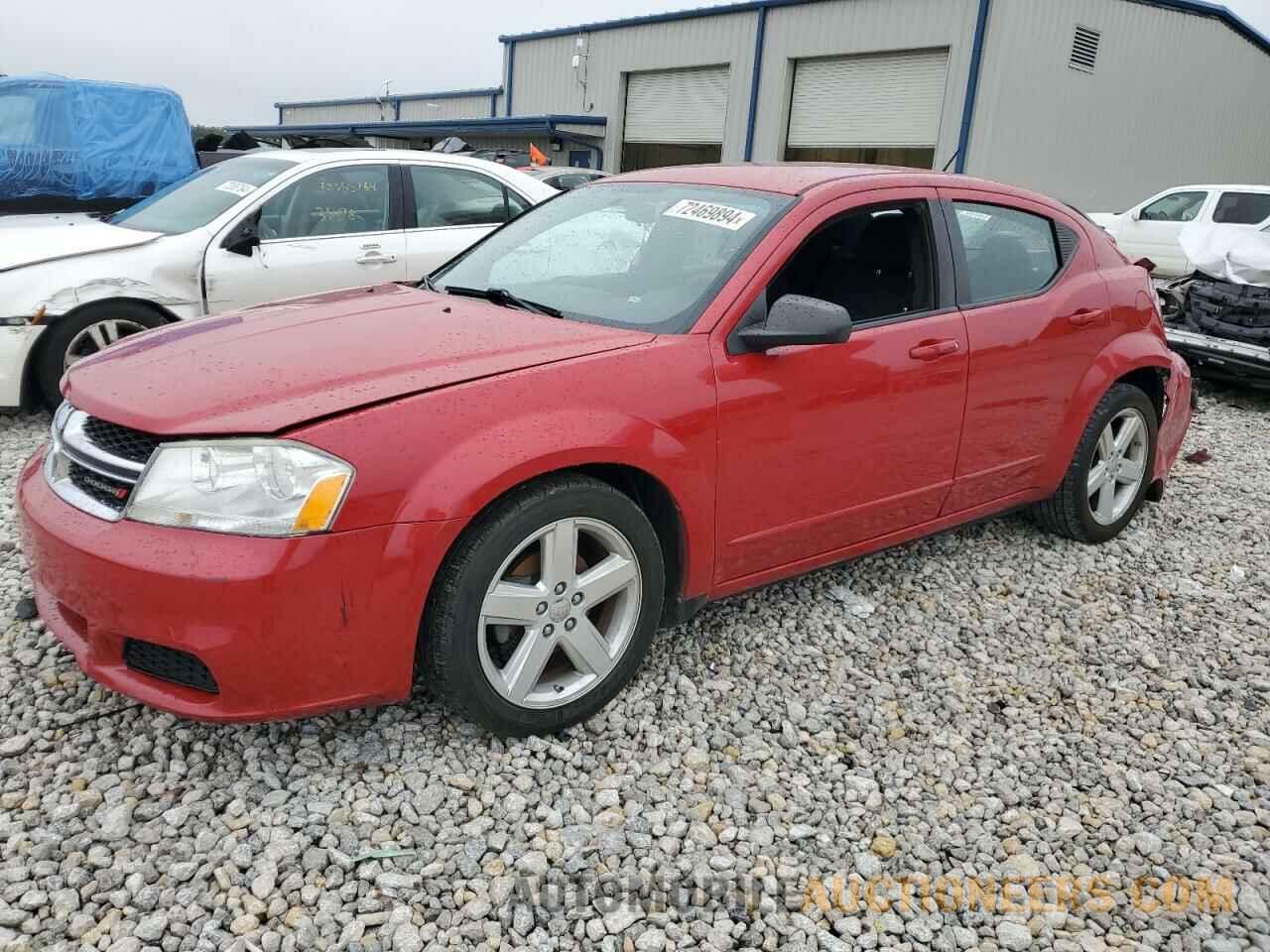 1C3CDZAB2DN662925 DODGE AVENGER 2013