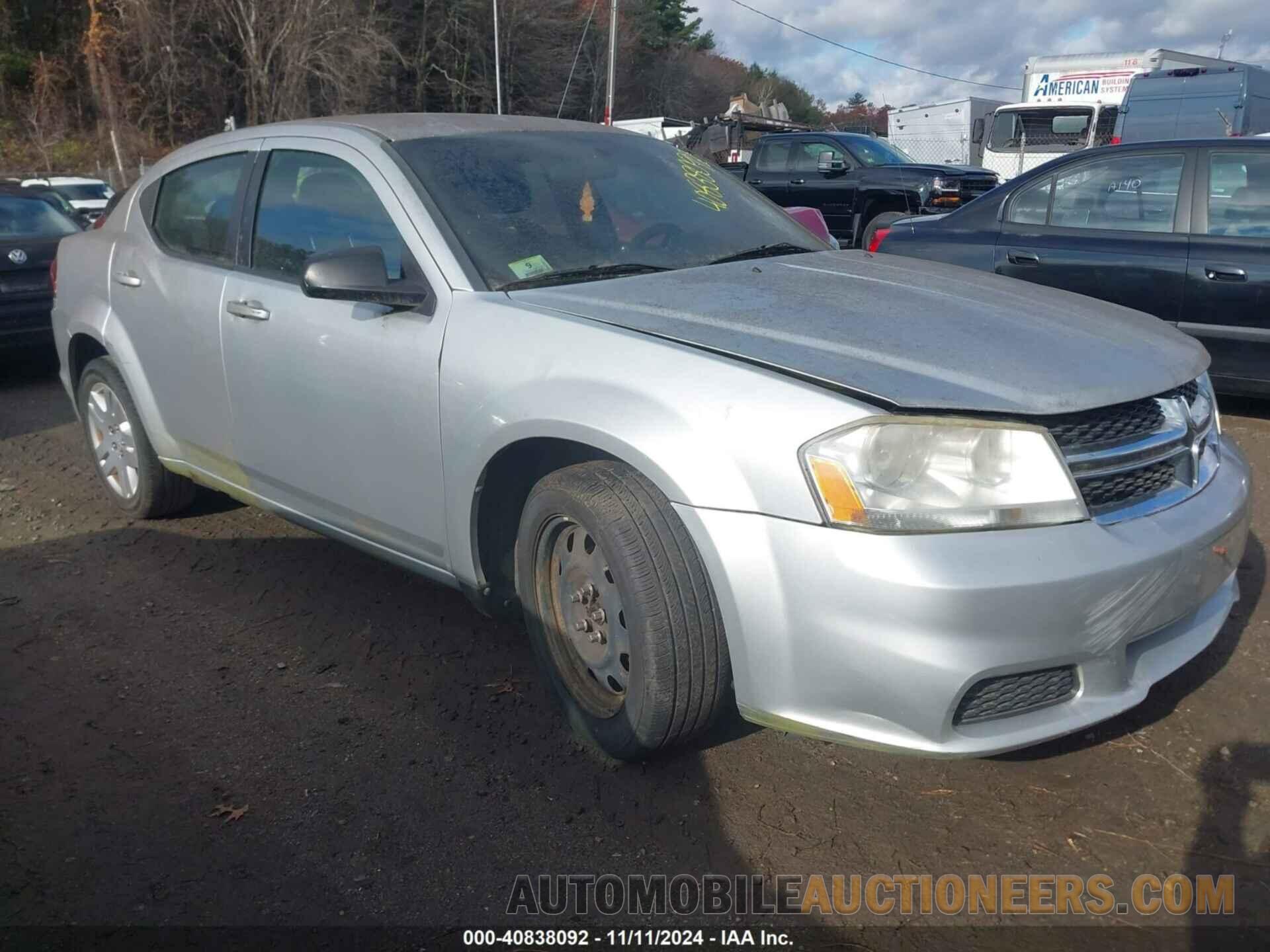 1C3CDZAB3CN122742 DODGE AVENGER 2012