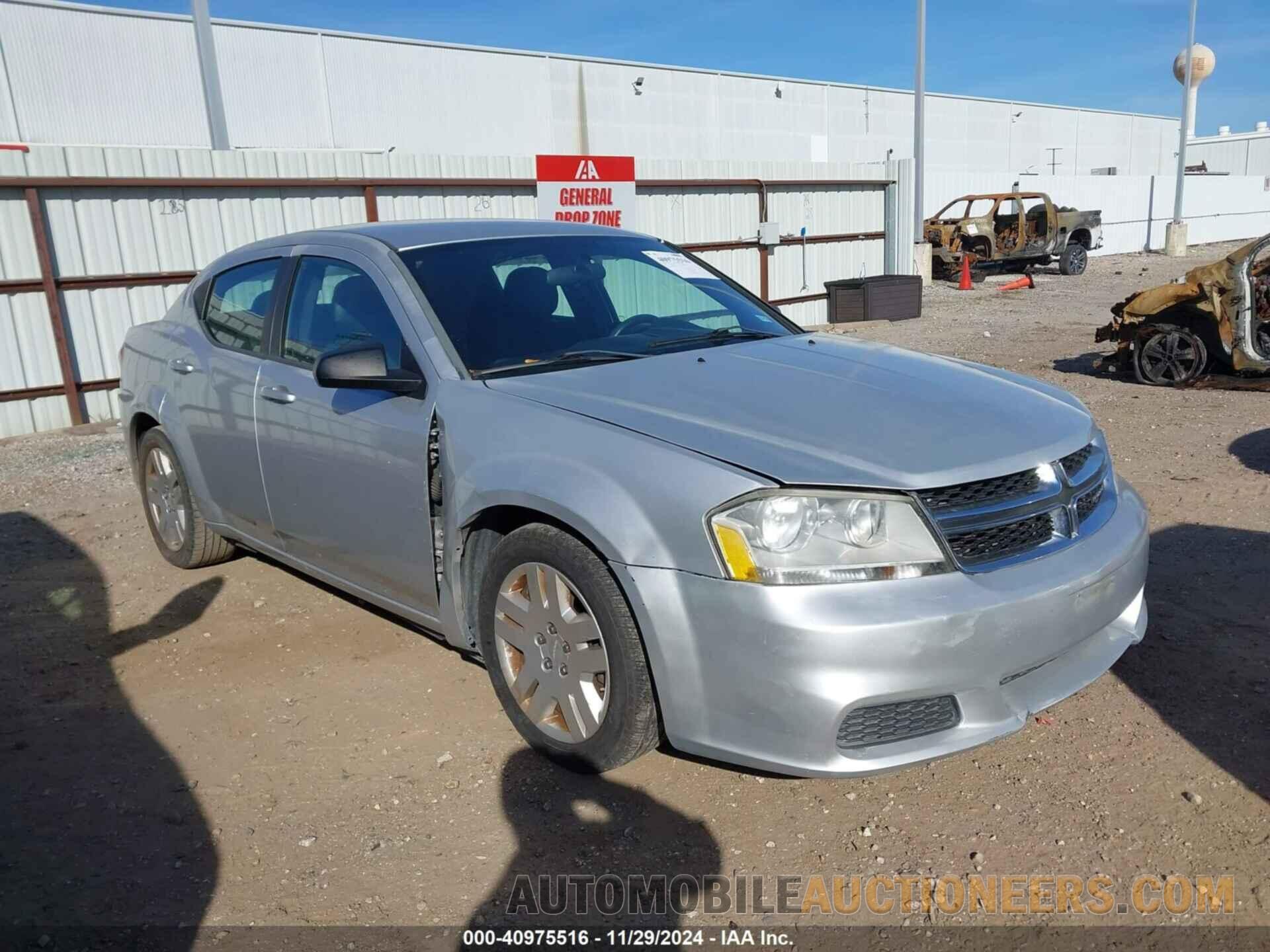 1C3CDZAB3CN238295 DODGE AVENGER 2012