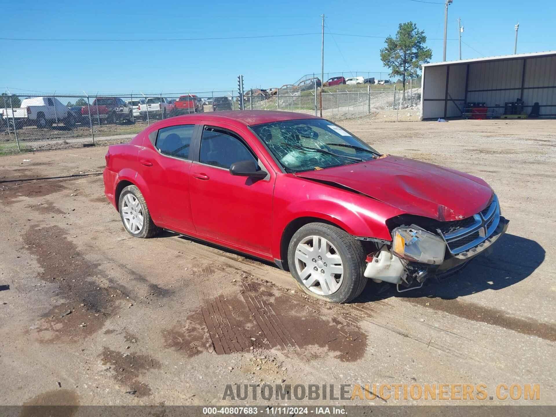 1C3CDZAB6DN684040 DODGE AVENGER 2013