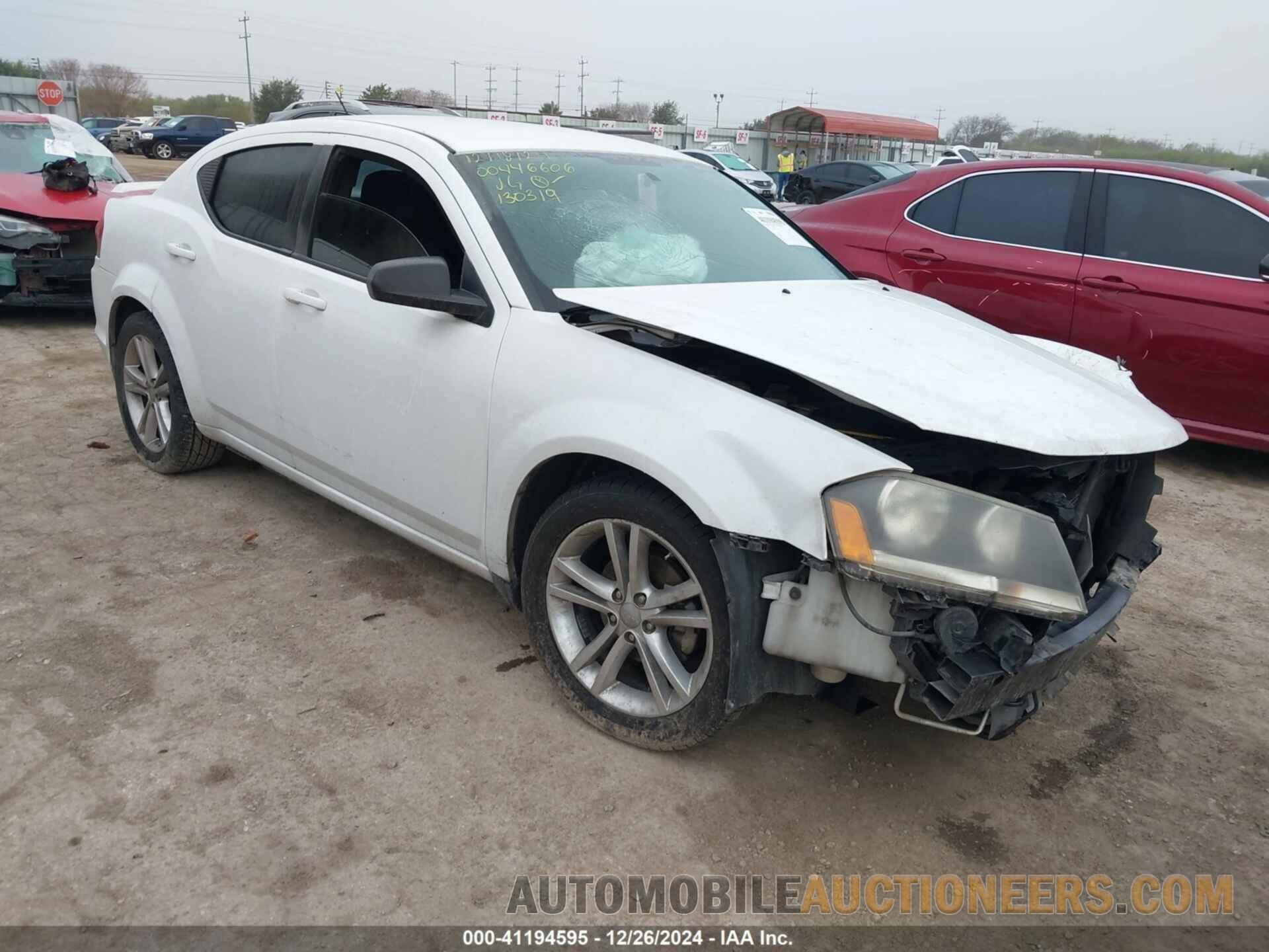 1C3CDZAB6EN130319 DODGE AVENGER 2014