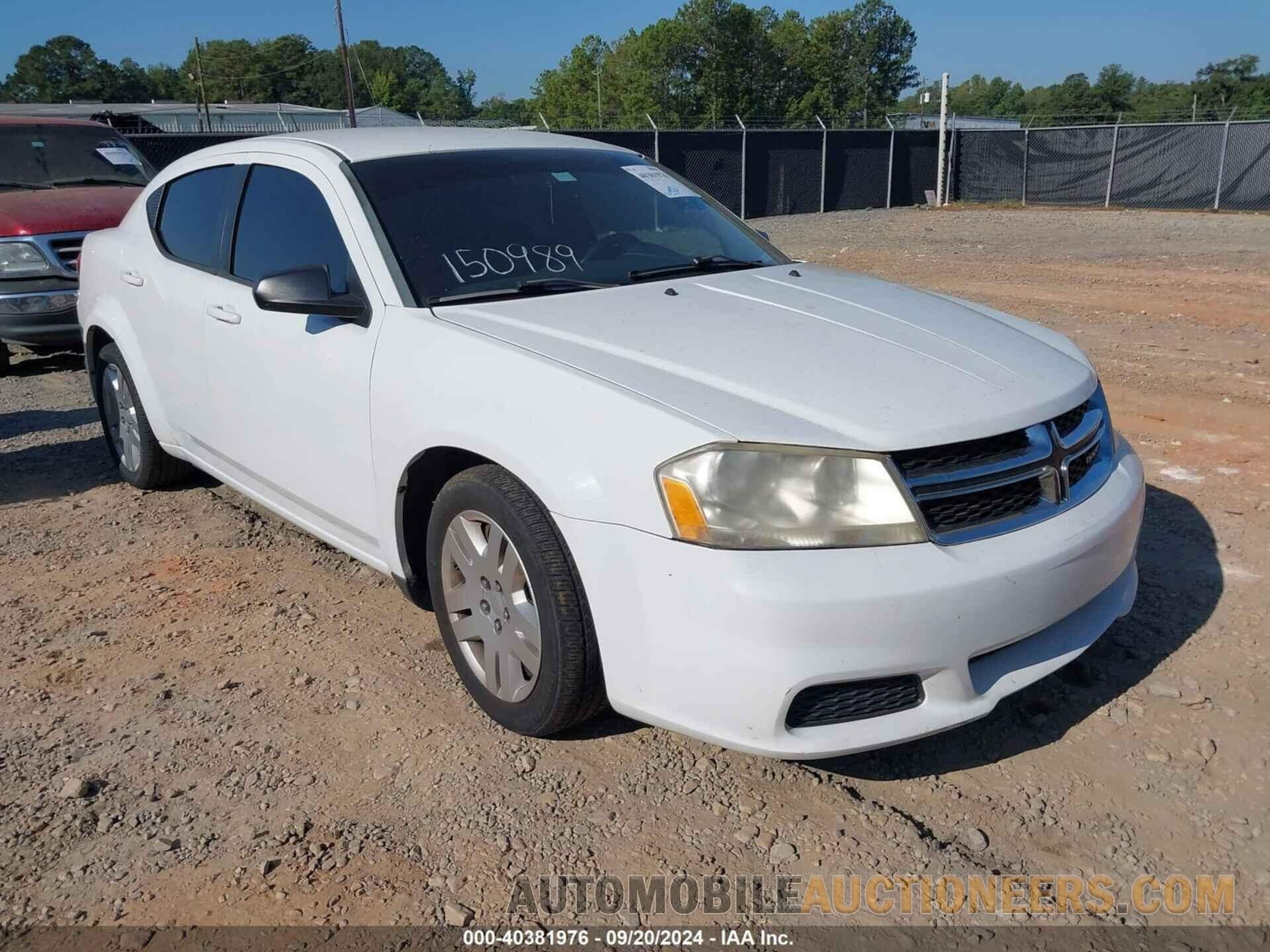 1C3CDZAB8EN150989 DODGE AVENGER 2014