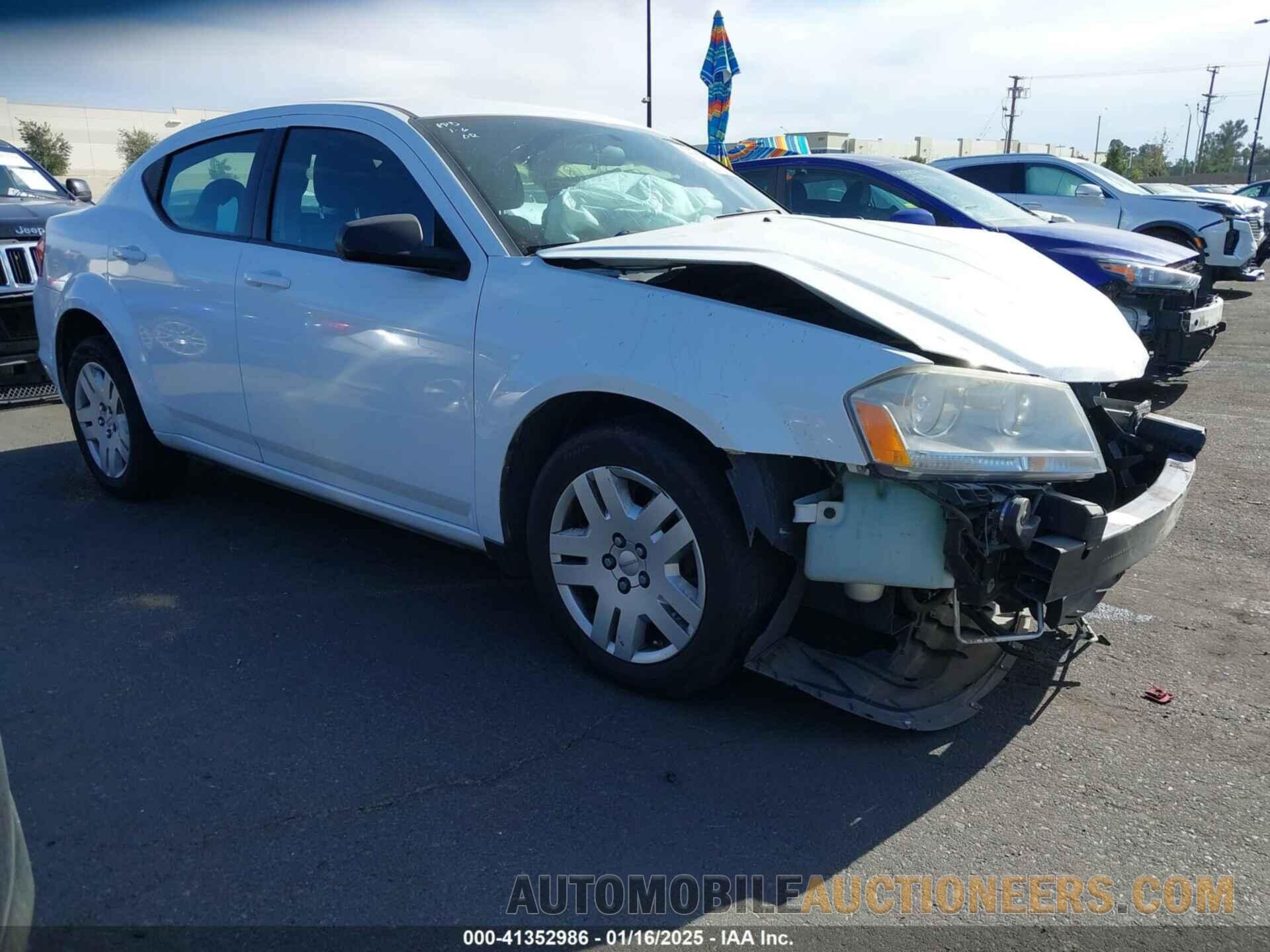 1C3CDZAB8EN215713 DODGE AVENGER 2014