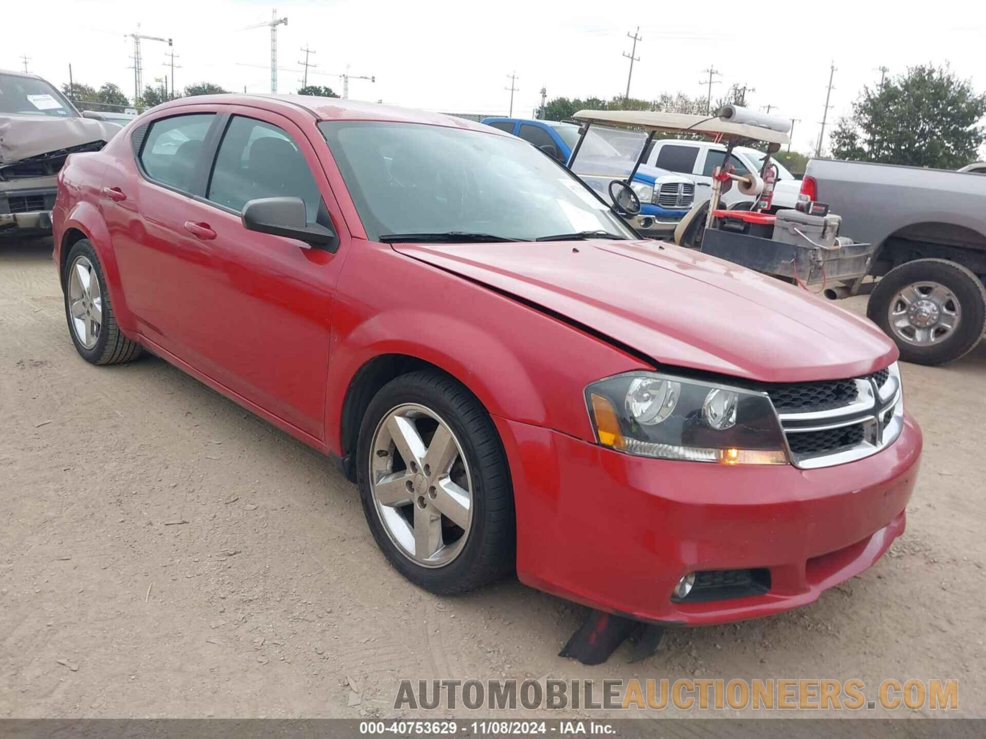 1C3CDZAB9DN731223 DODGE AVENGER 2013