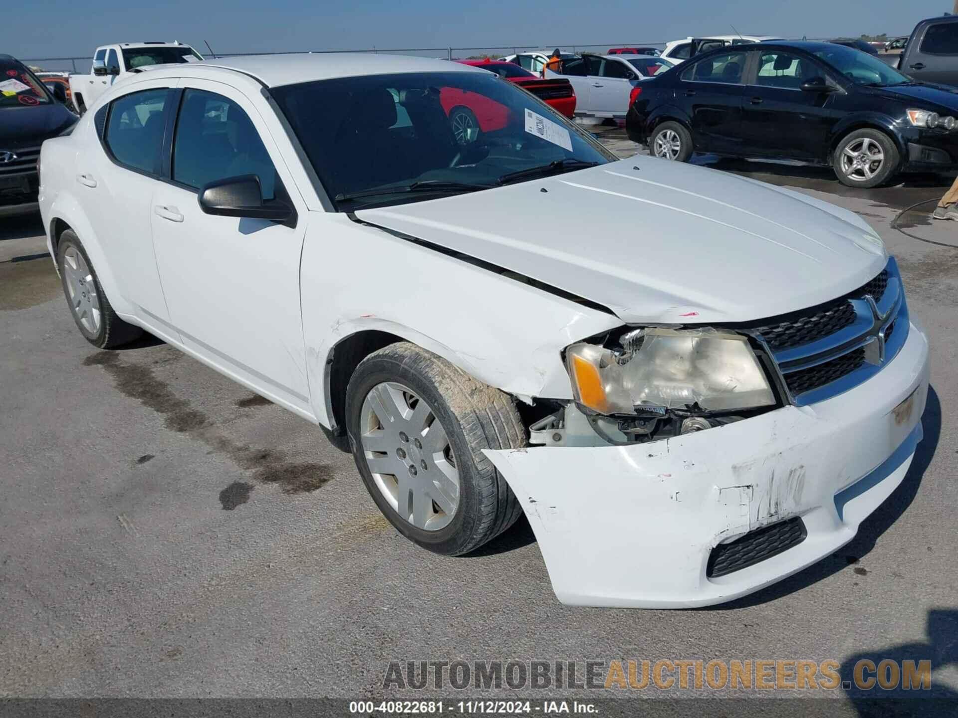 1C3CDZAB9EN235016 DODGE AVENGER 2014