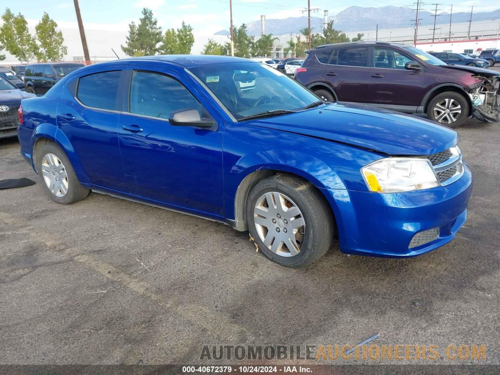 1C3CDZAG3DN751186 DODGE AVENGER 2013