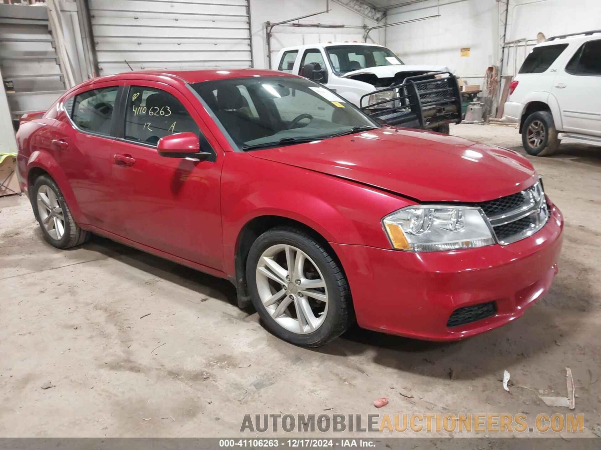 1C3CDZCB8CN313828 DODGE AVENGER 2012