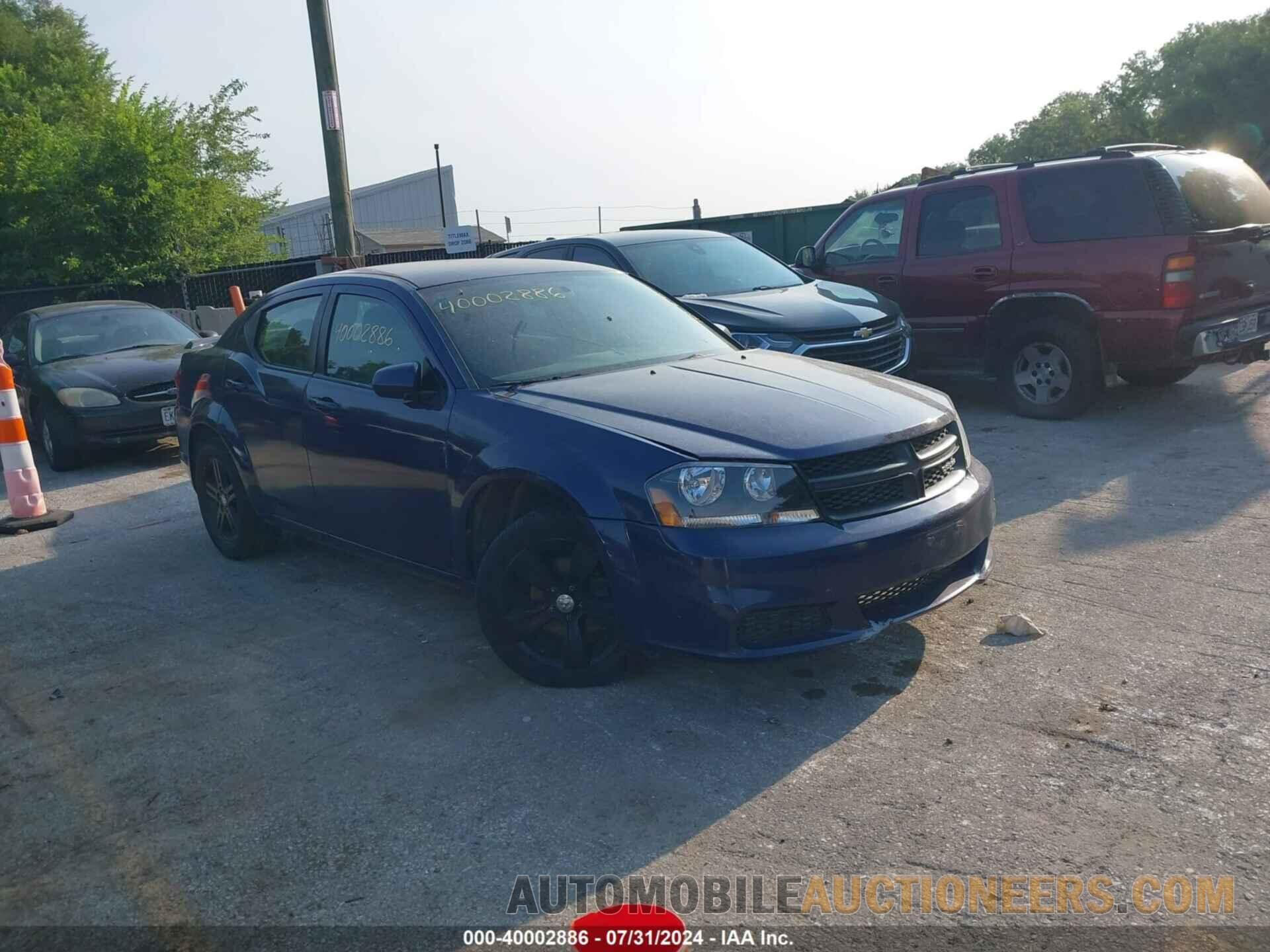 1C3CDZCB9EN233716 DODGE AVENGER 2014