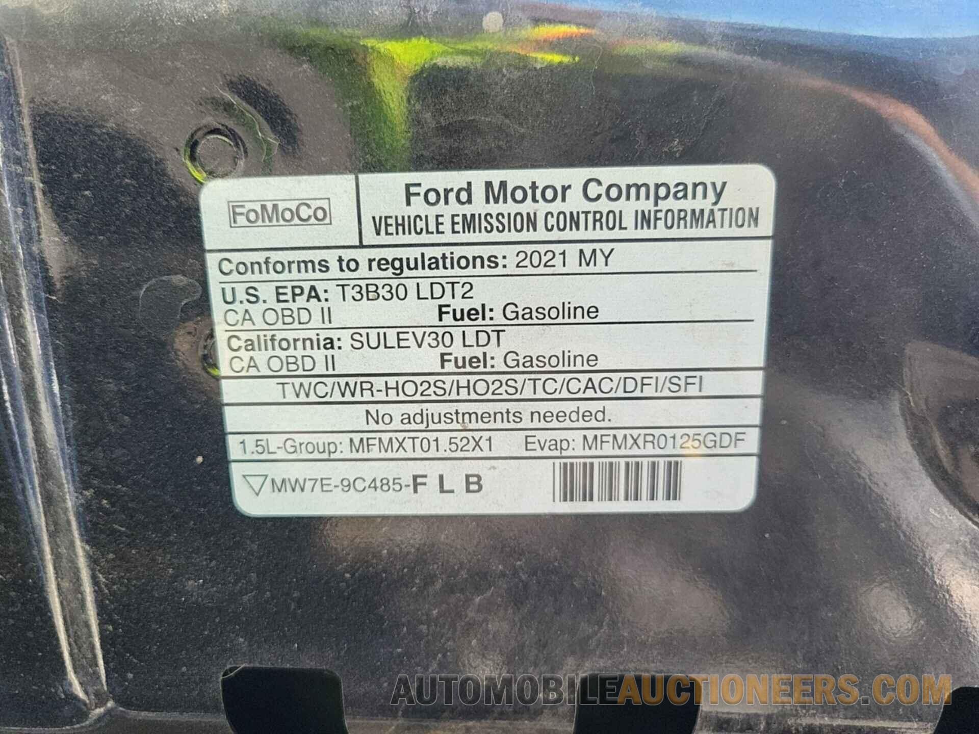 1FMCU9G65MUA60172 FORD ESCAPE 2021