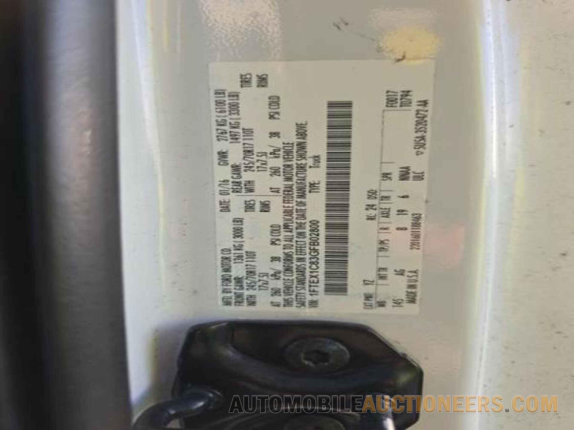 1FTEX1C83GFB02800 FORD F-150 2016