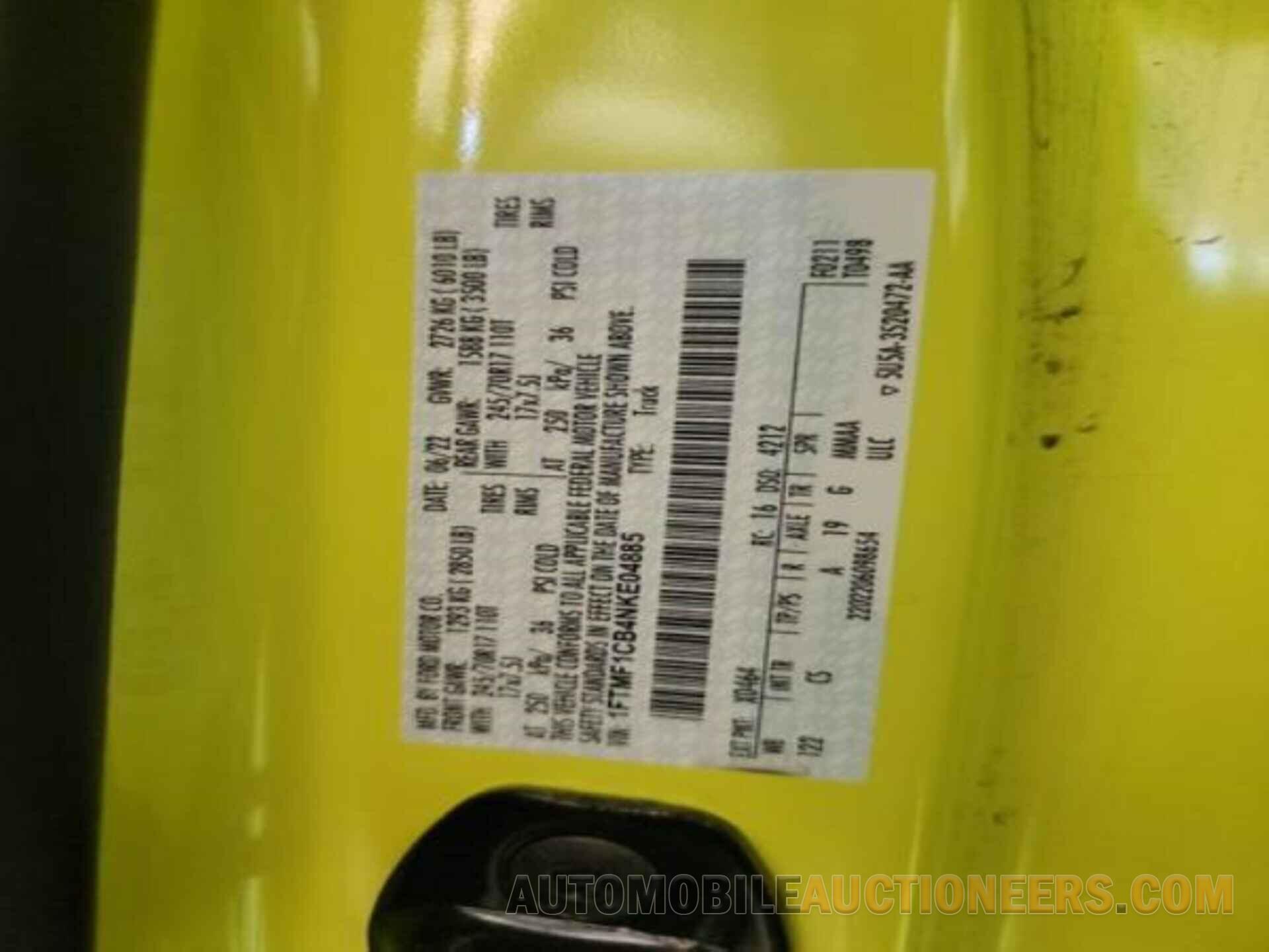 1FTMF1CB4NKE04885 FORD F150 2022