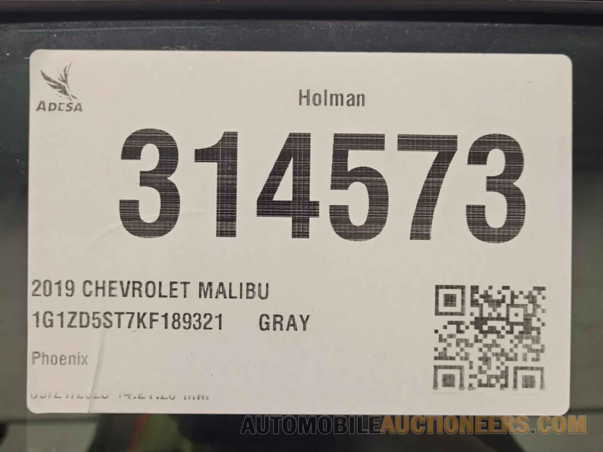 1G1ZD5ST7KF189321 CHEVROLET MALIBU 2019