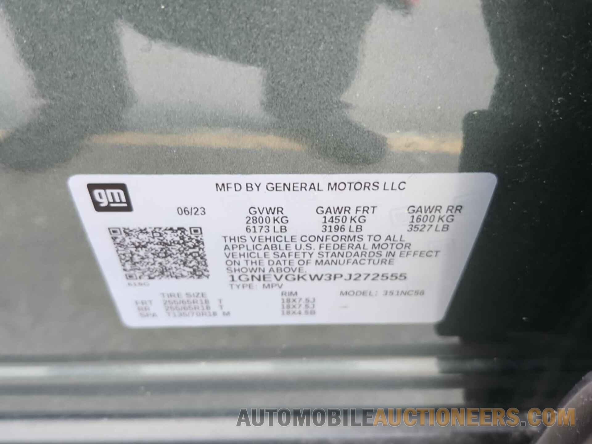 1GNEVGKW3PJ272555 CHEVROLET TRAVERSE 2023