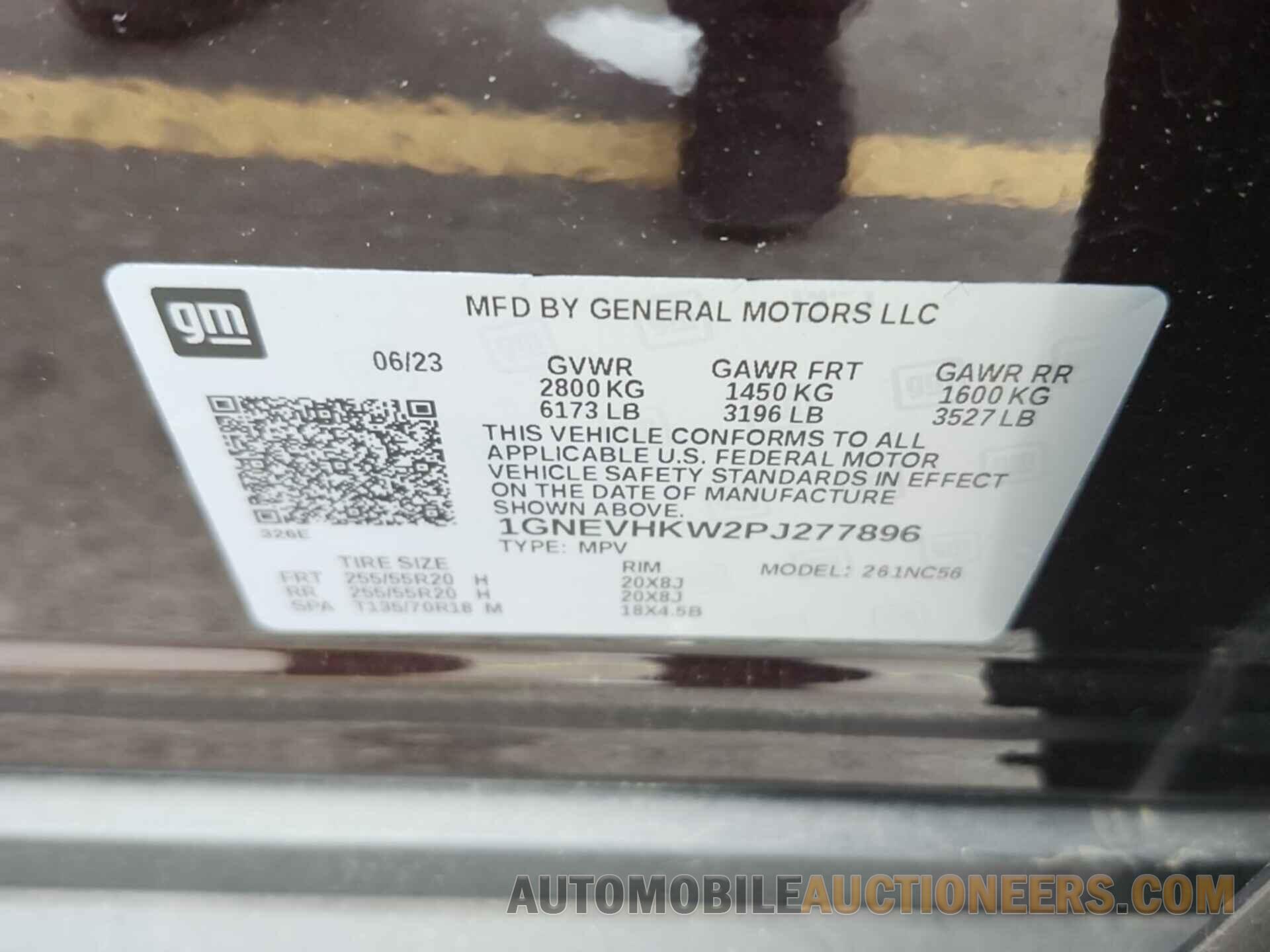 1GNEVHKW2PJ277896 CHEVROLET TRAVERSE 2023