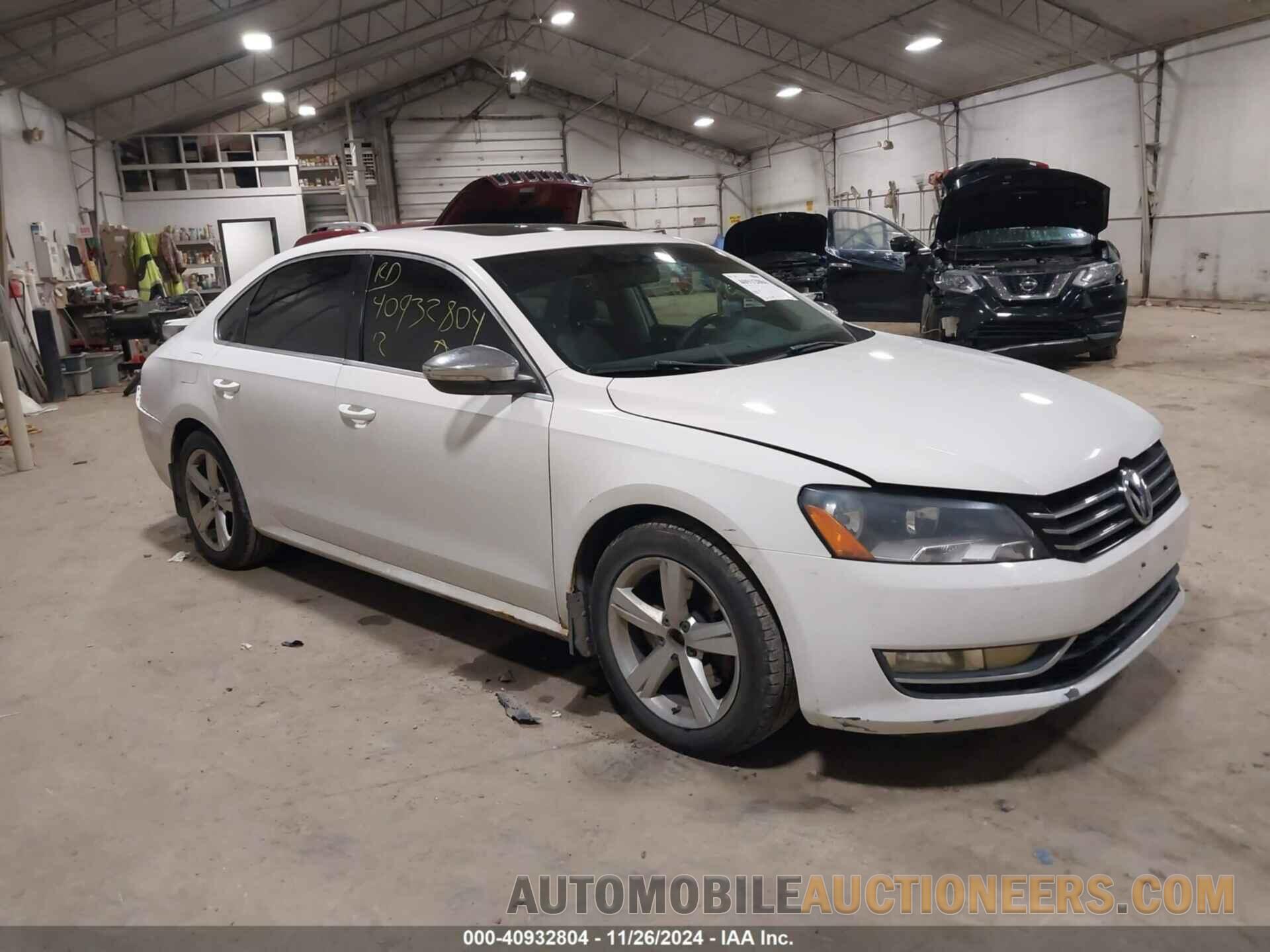 1VWBP7A31CC093603 VOLKSWAGEN PASSAT 2012