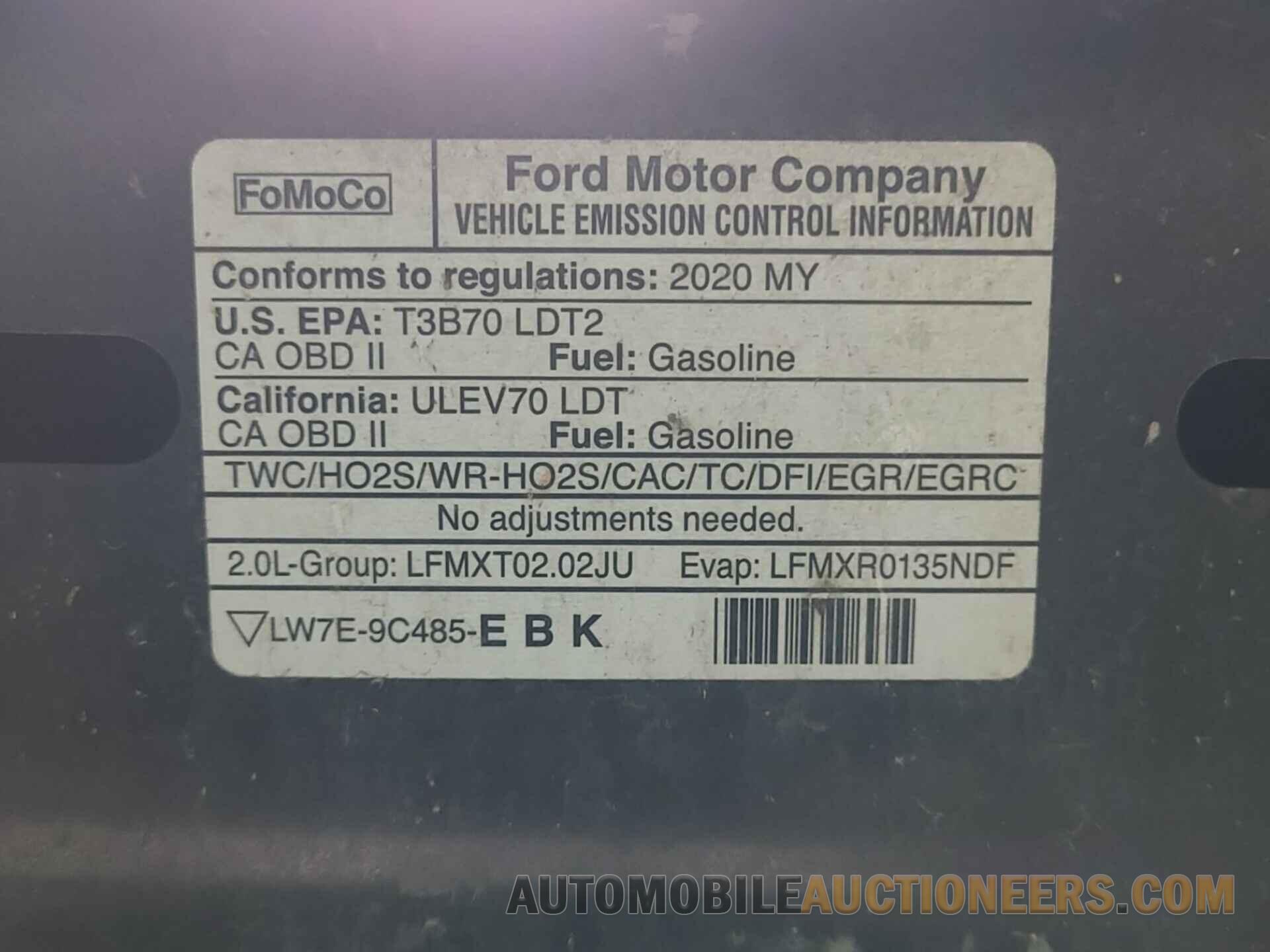 2FMPK4K96LBA61007 FORD EDGE 2020