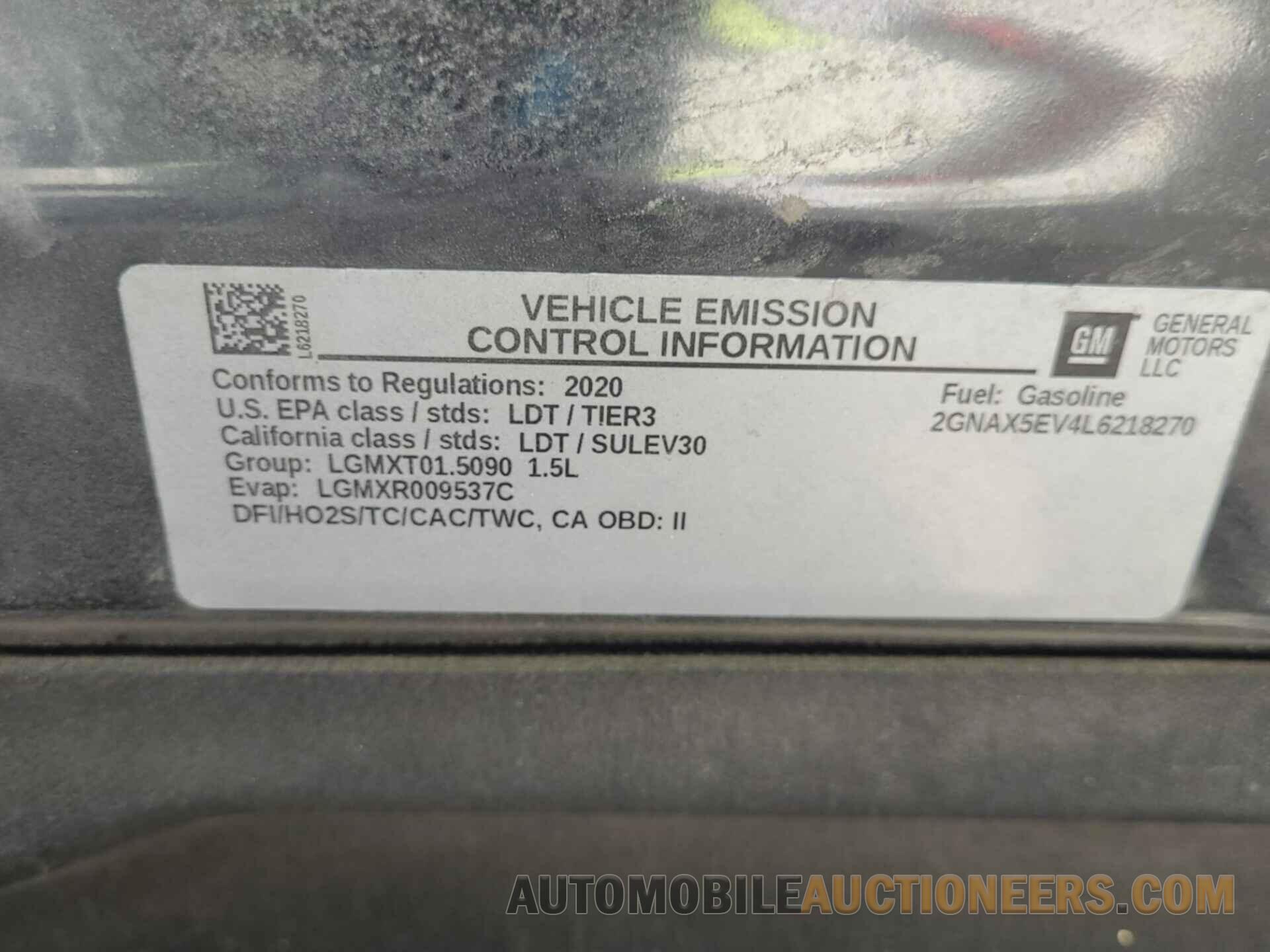 2GNAX5EV4L6218270 CHEVROLET EQUINOX 2020