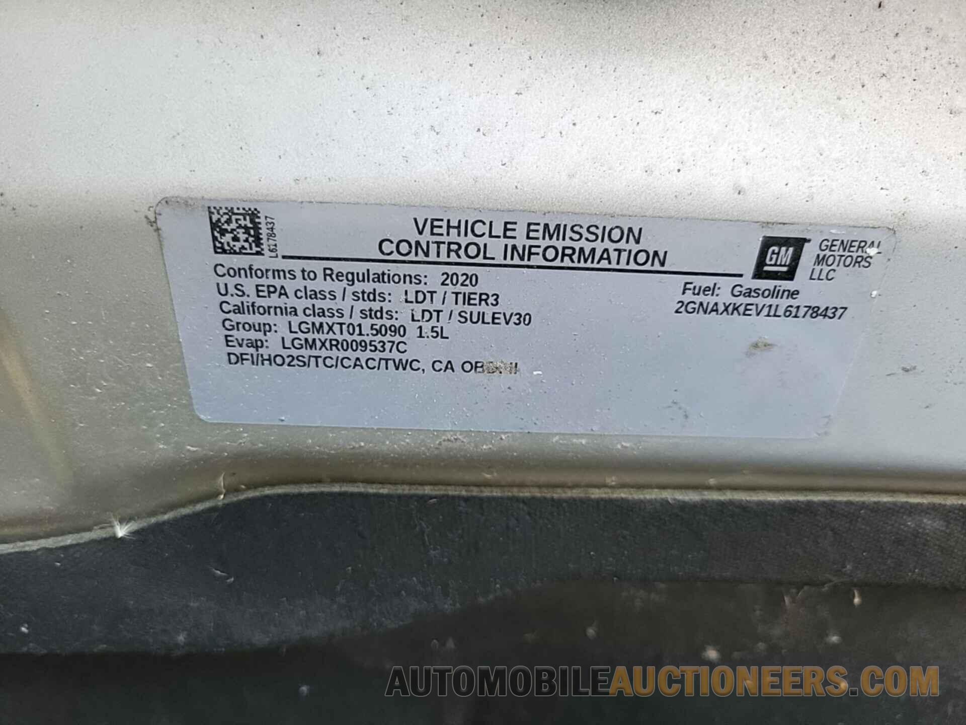 2GNAXKEV1L6178437 CHEVROLET EQUINOX 2020