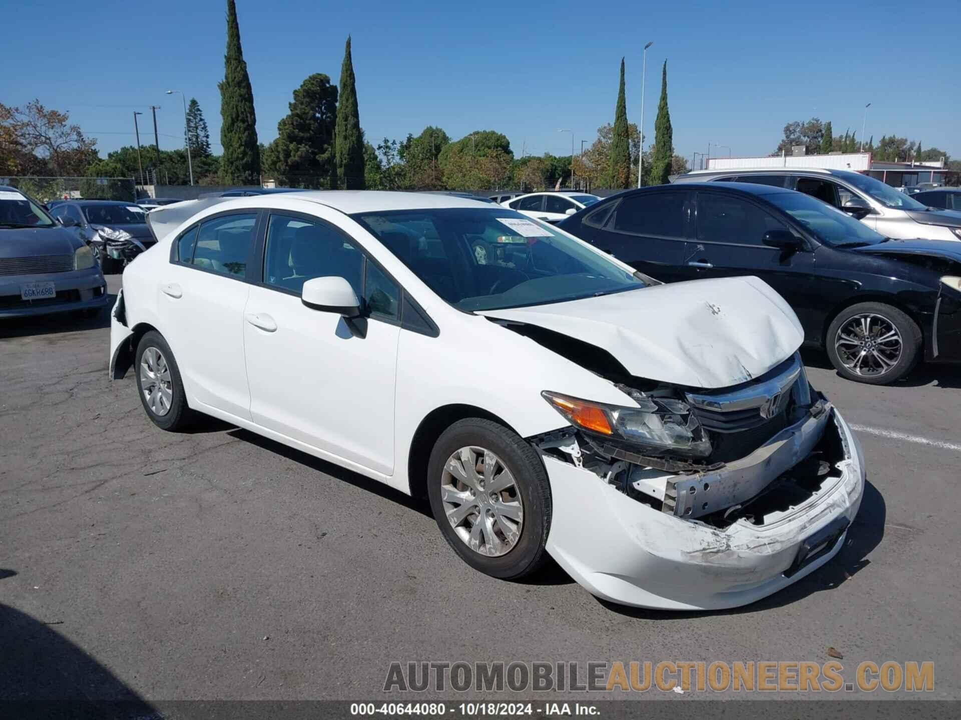 2HGFB2F54CH560382 HONDA CIVIC 2012