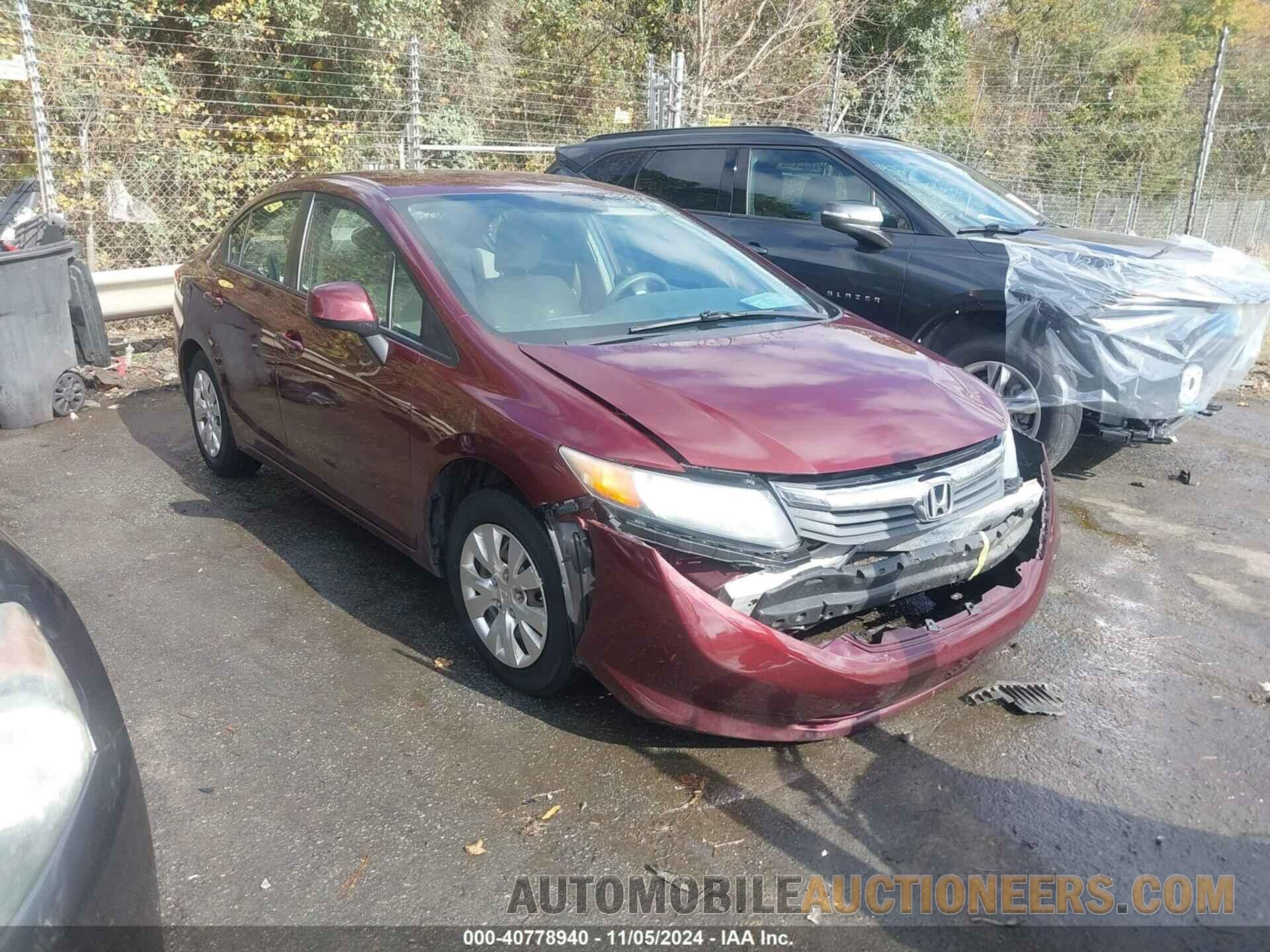 2HGFB2F58CH502629 HONDA CIVIC 2012