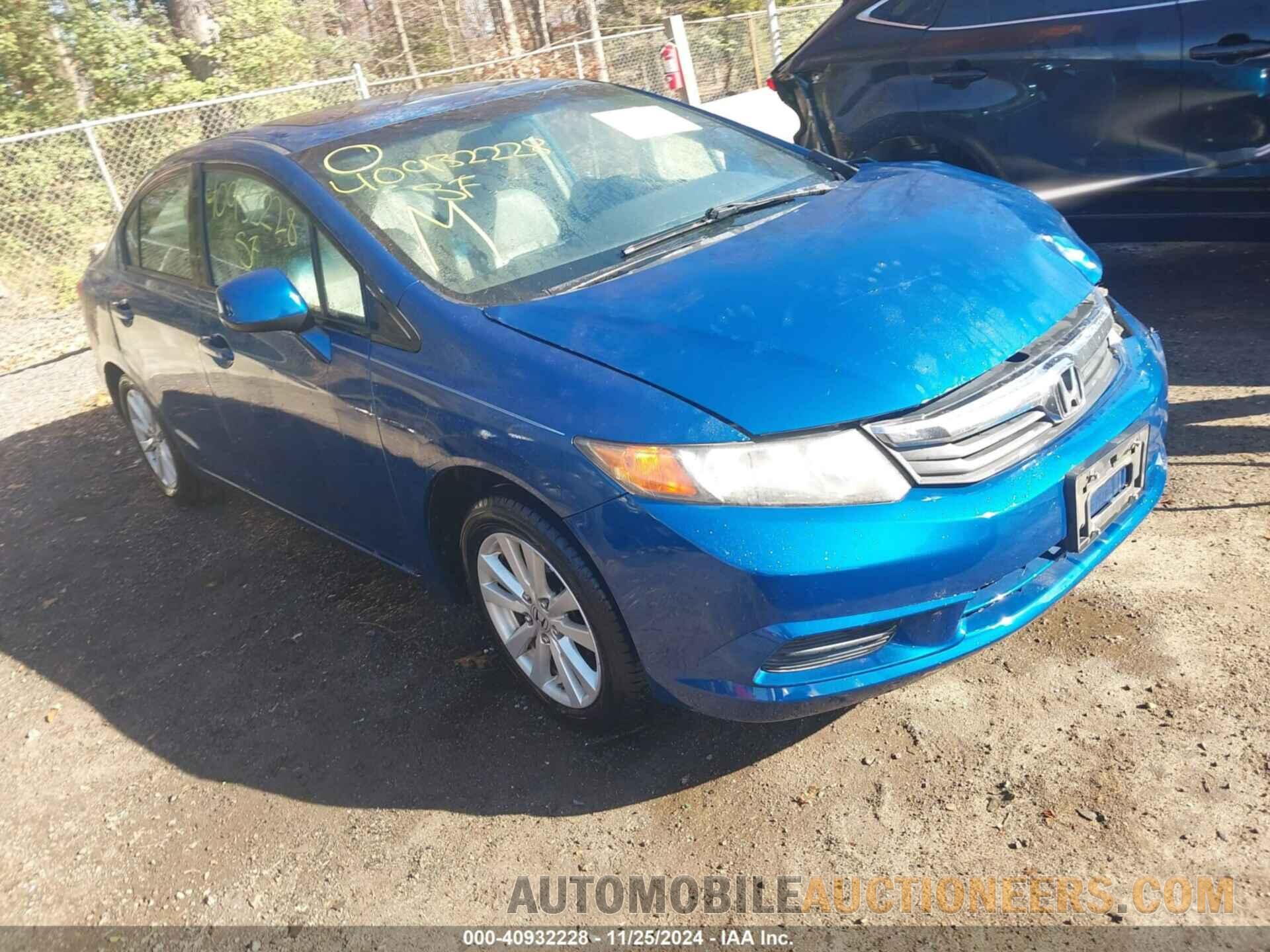 2HGFB2F9XCH544089 HONDA CIVIC 2012