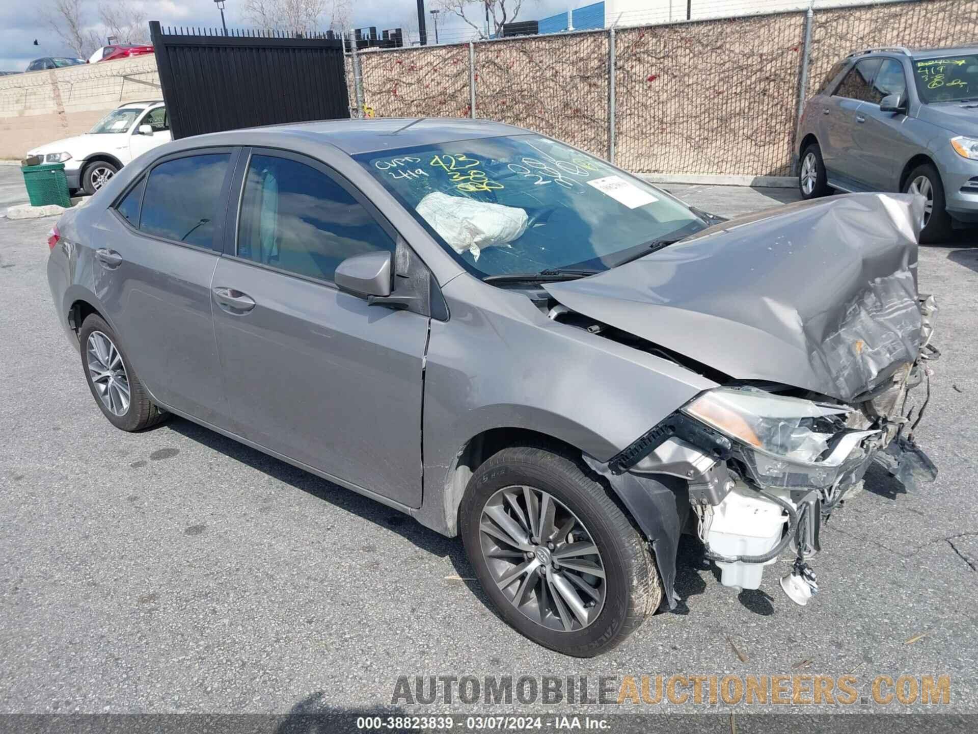 2T1BURHE0GC665286 TOYOTA COROLLA 2016