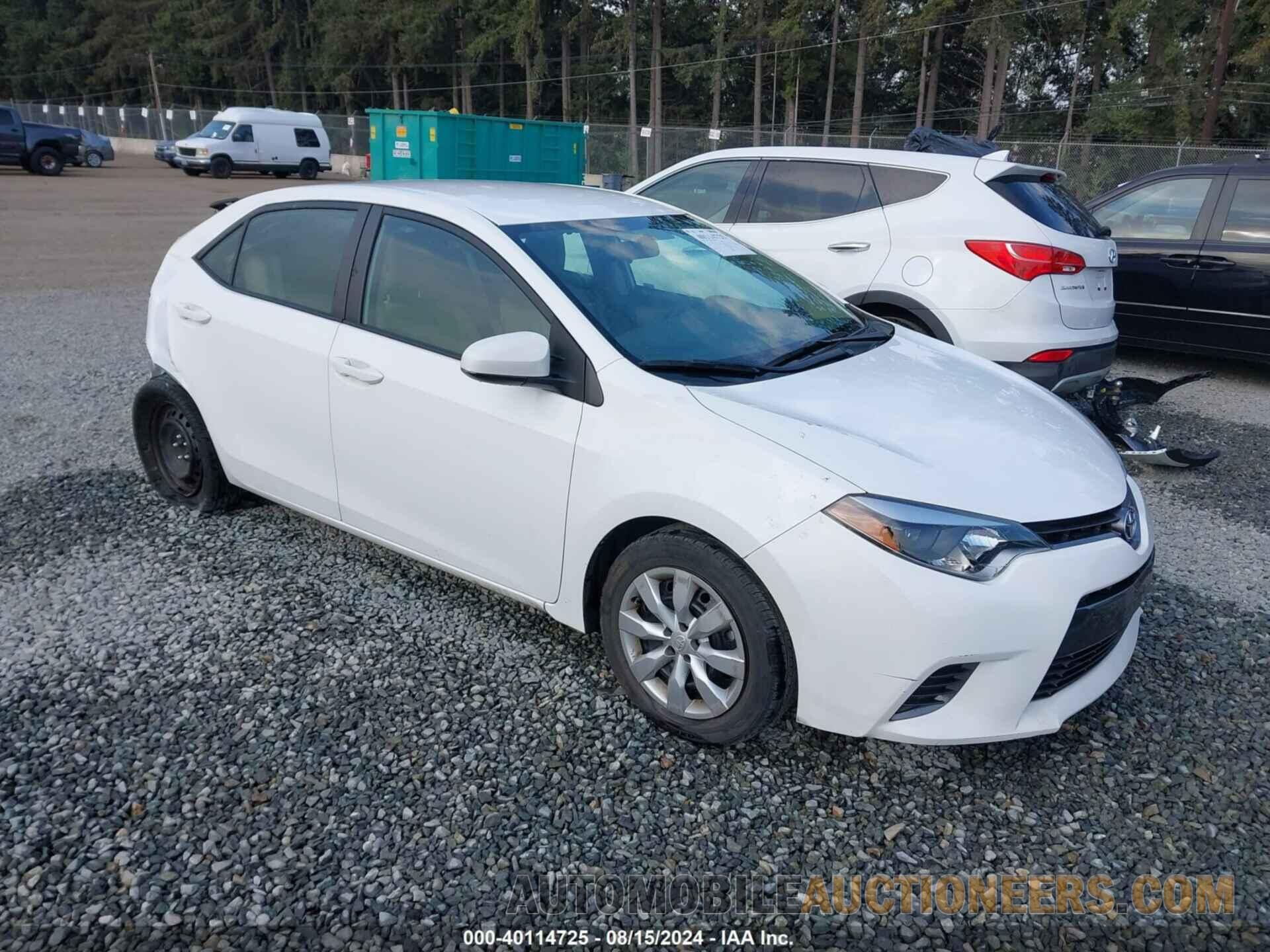 2T1BURHEXFC412524 TOYOTA COROLLA 2015