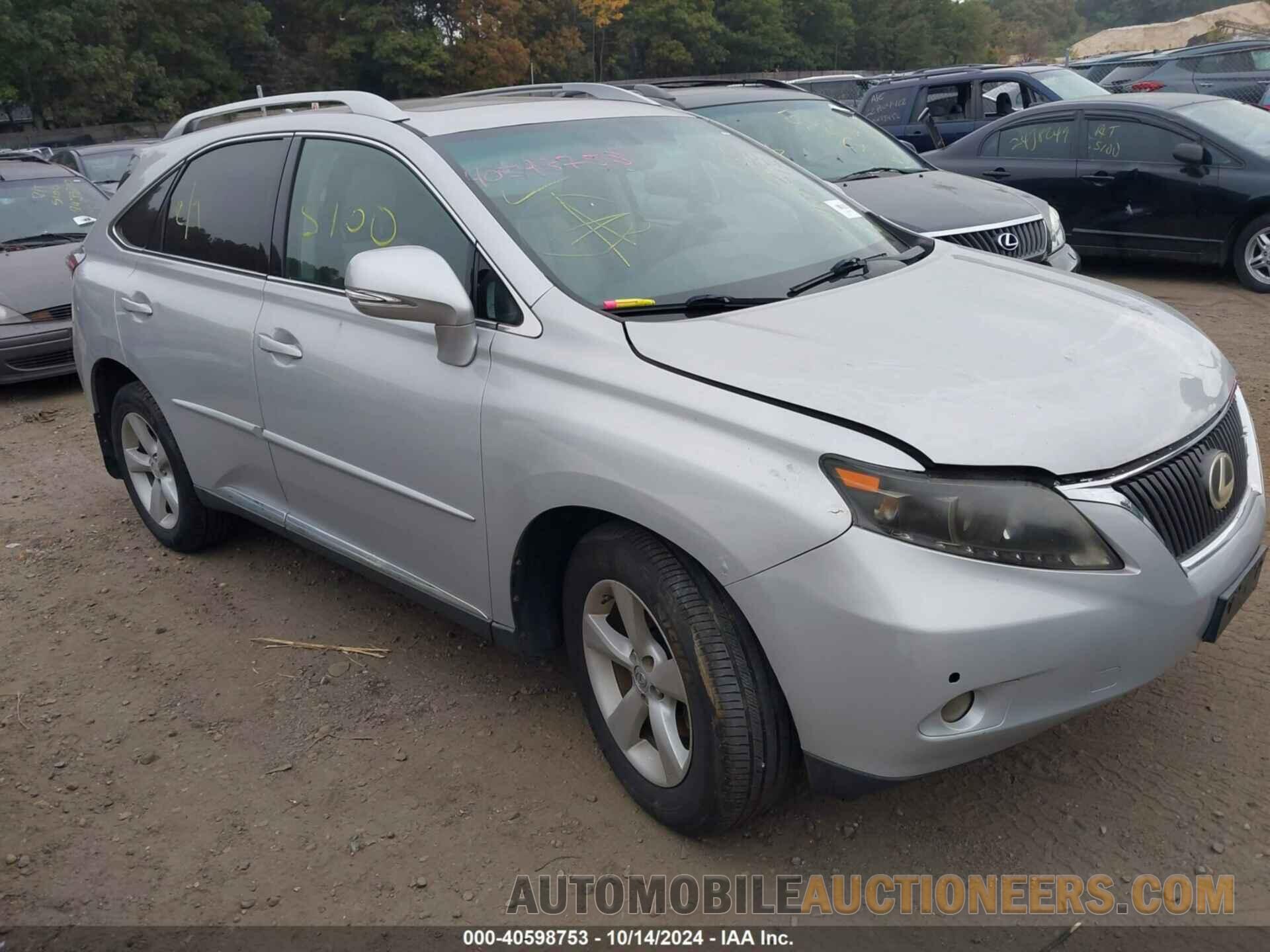 2T2BK1BA9CC148135 LEXUS RX 350 2012