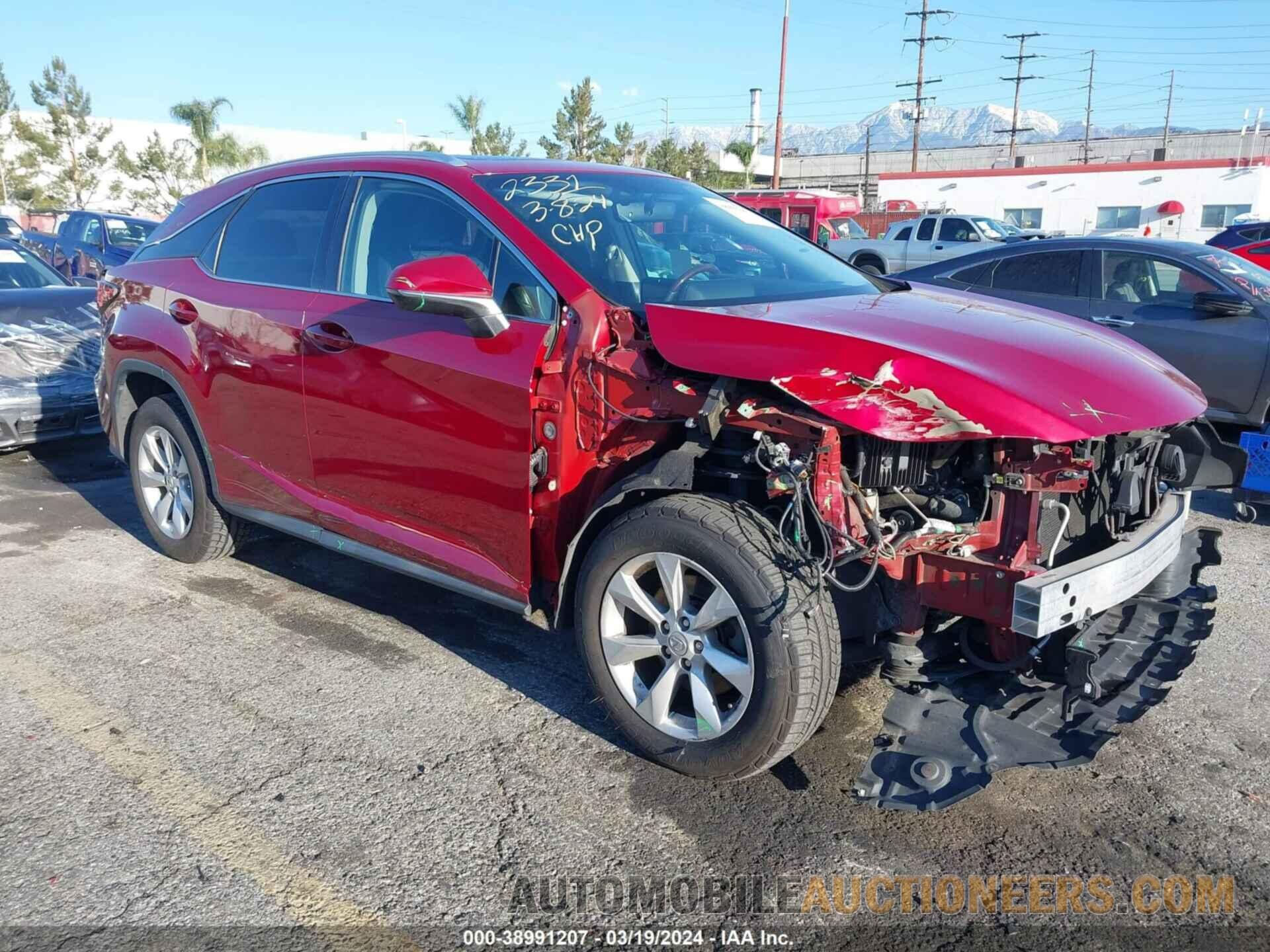 2T2ZZMCA5GC021110 LEXUS RX 350 2016