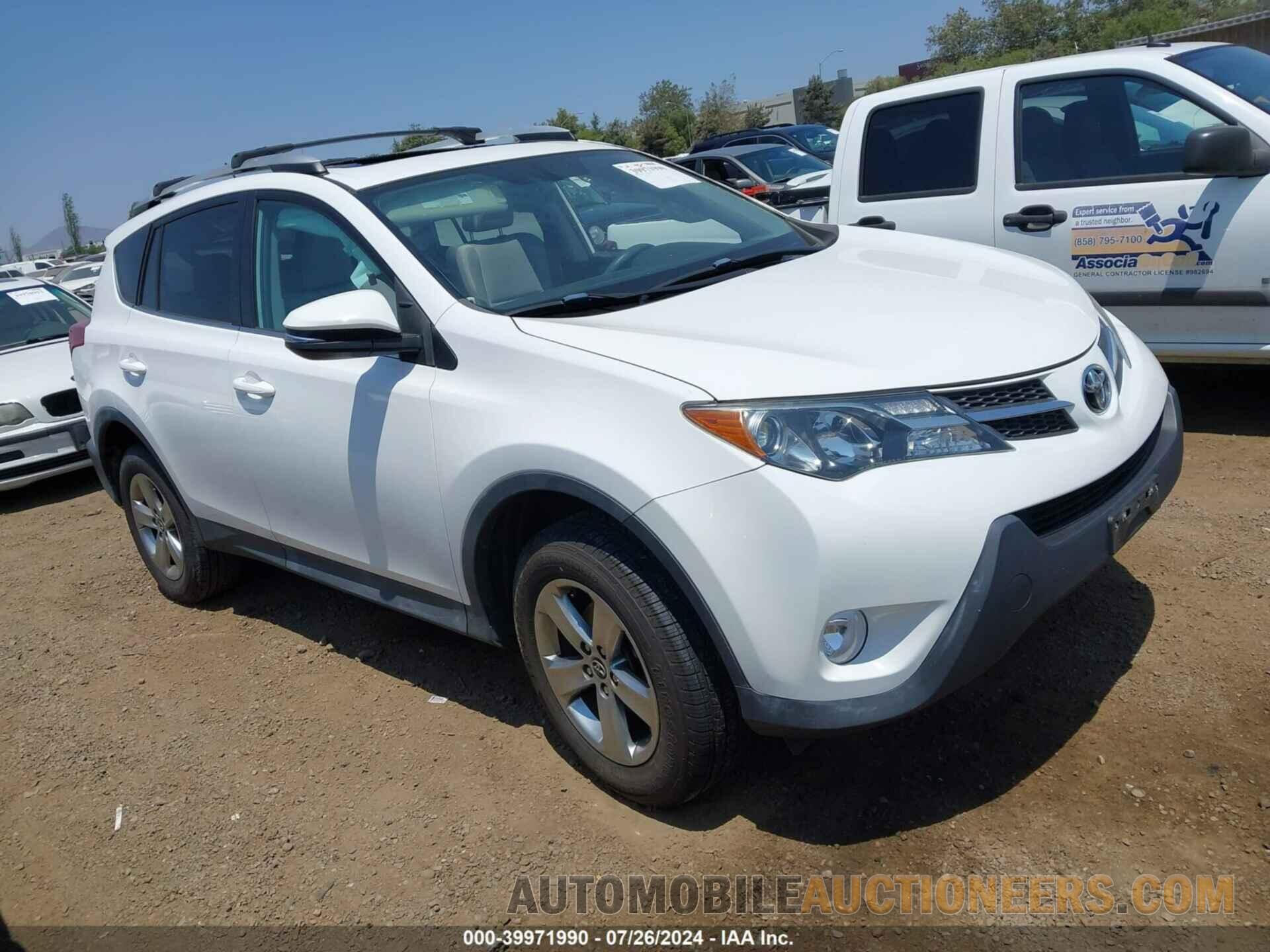 2T3WFREV3FW222019 TOYOTA RAV4 2015