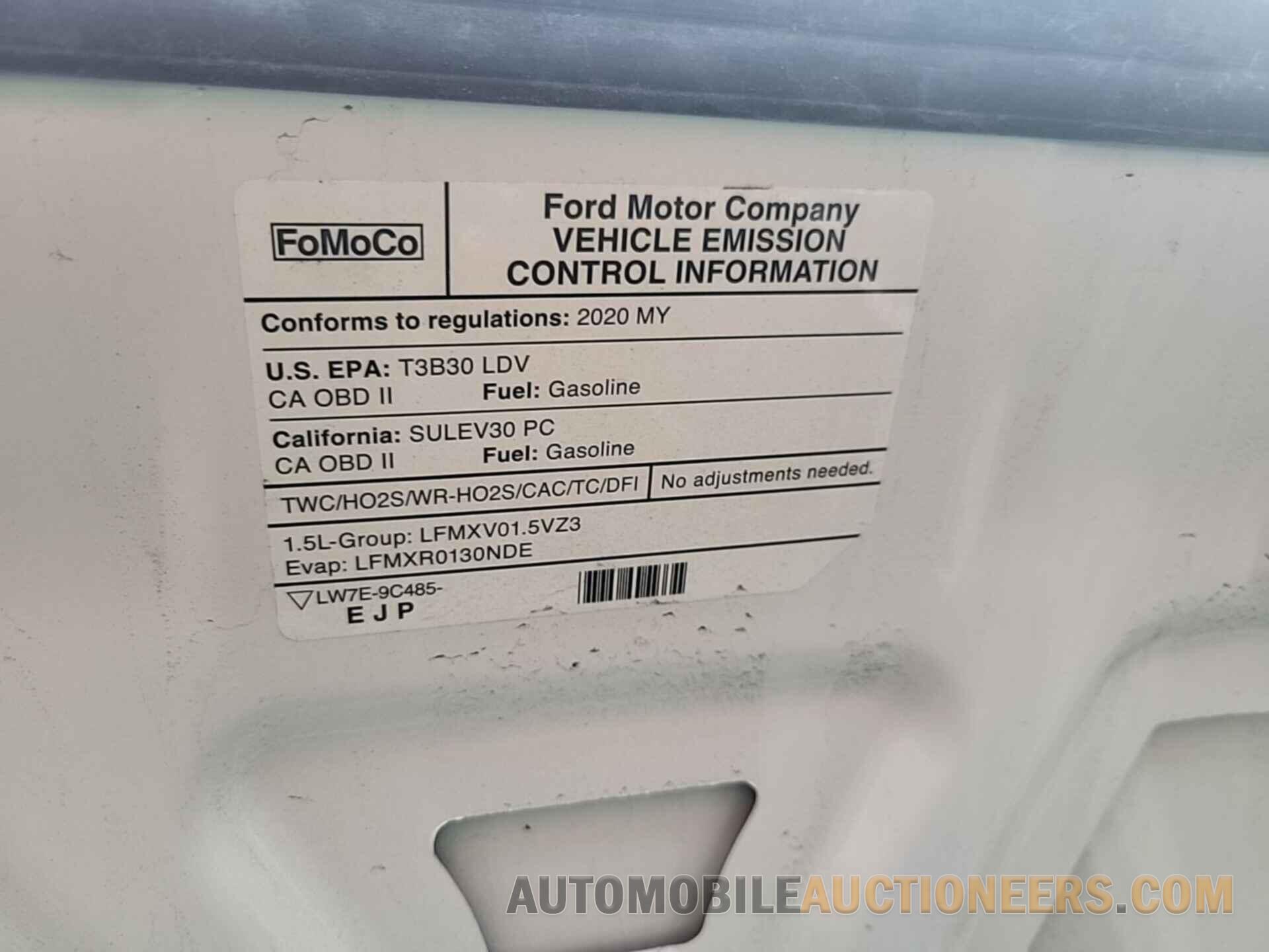 3FA6P0CD2LR154255 FORD FUSION 2020