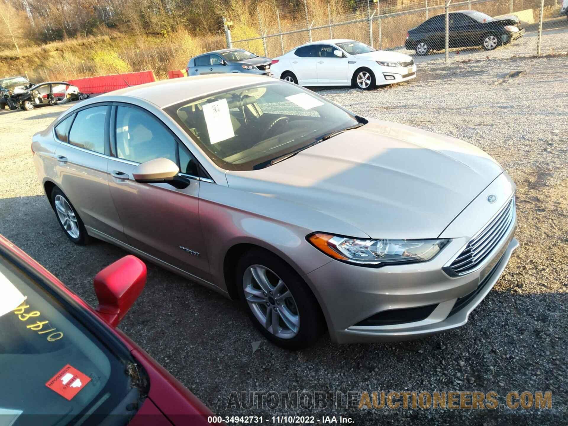 3FA6P0LU3JR123917 FORD FUSION HYBRID 2018