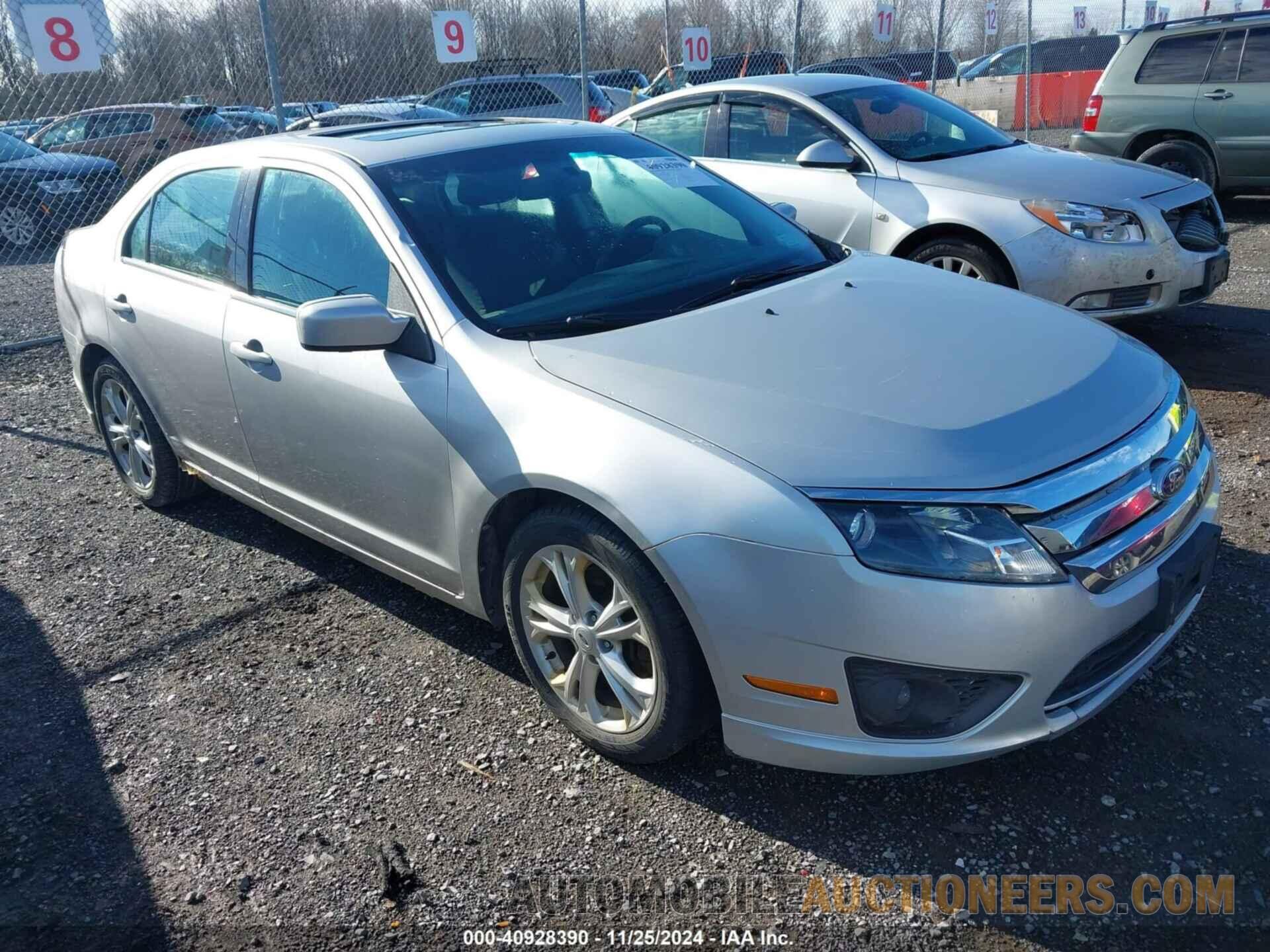 3FAHP0HA6CR167095 FORD FUSION 2012