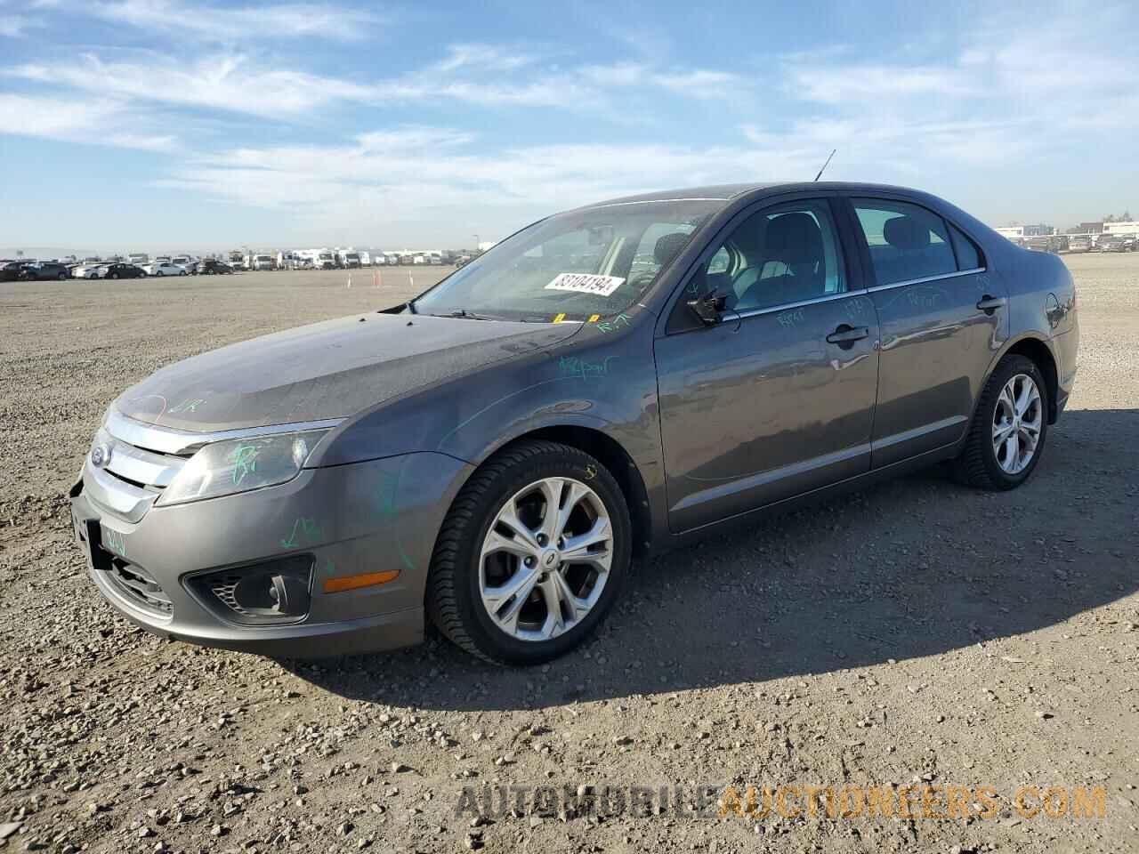 3FAHP0HA7CR225280 FORD FUSION 2012