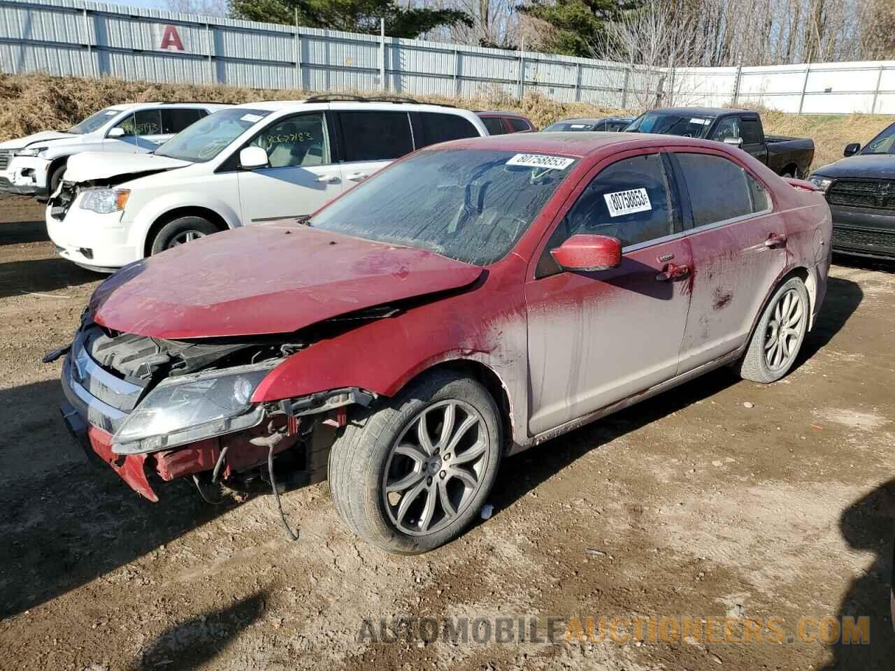 3FAHP0JG6CR168259 FORD FUSION 2012