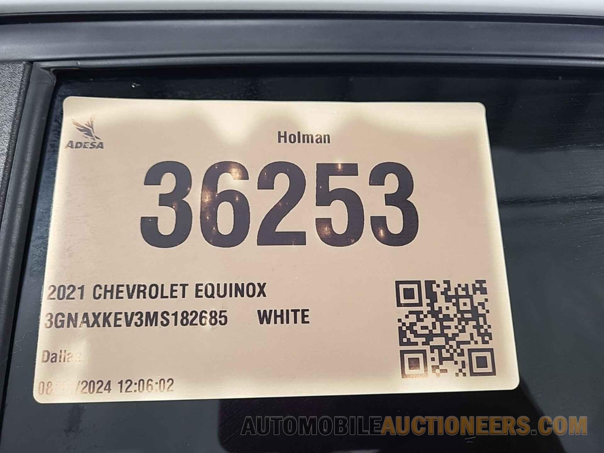 3GNAXKEV3MS182685 CHEVROLET EQUINOX 2021