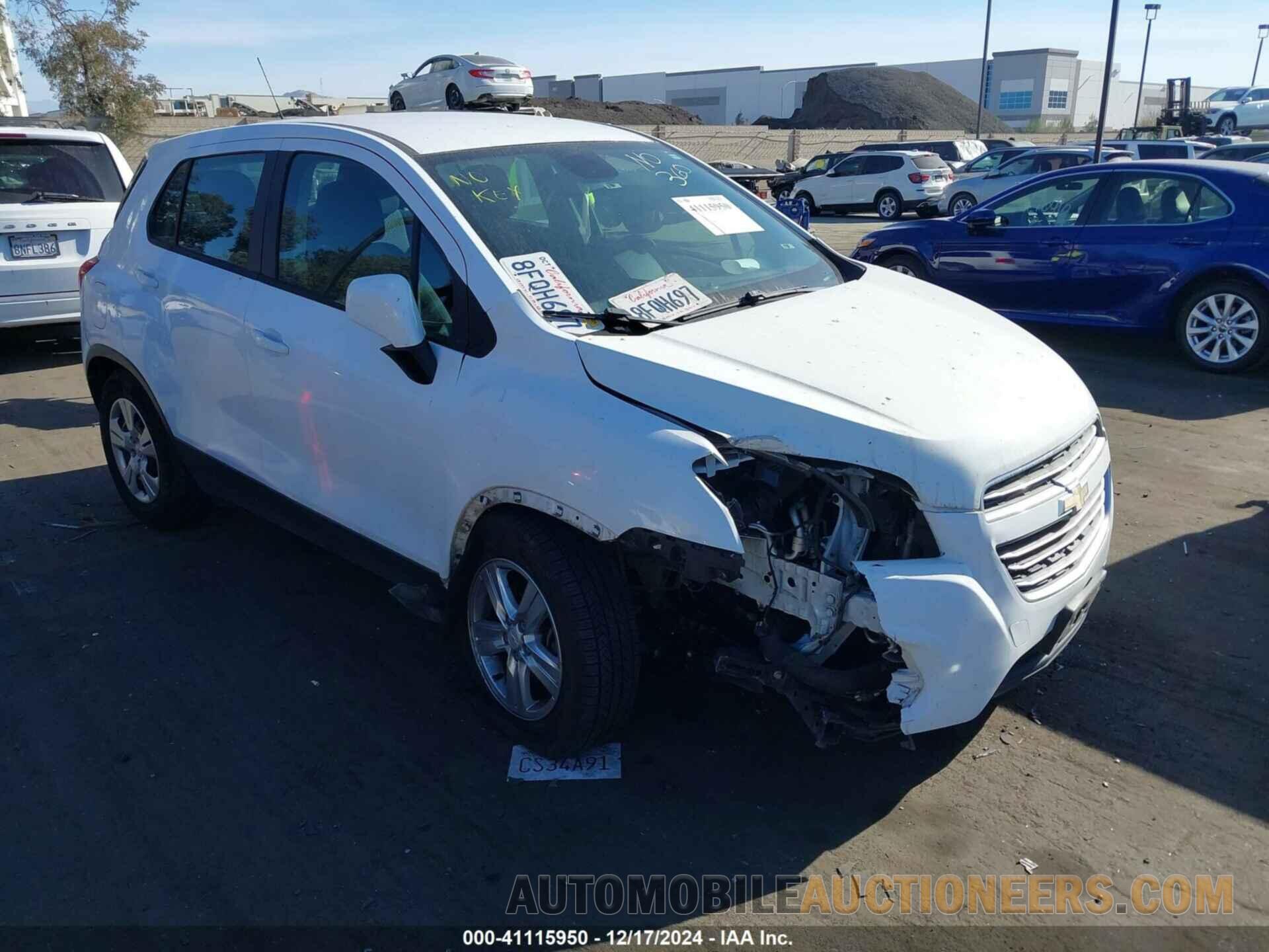 3GNCJKSB3GL263088 CHEVROLET TRAX 2016