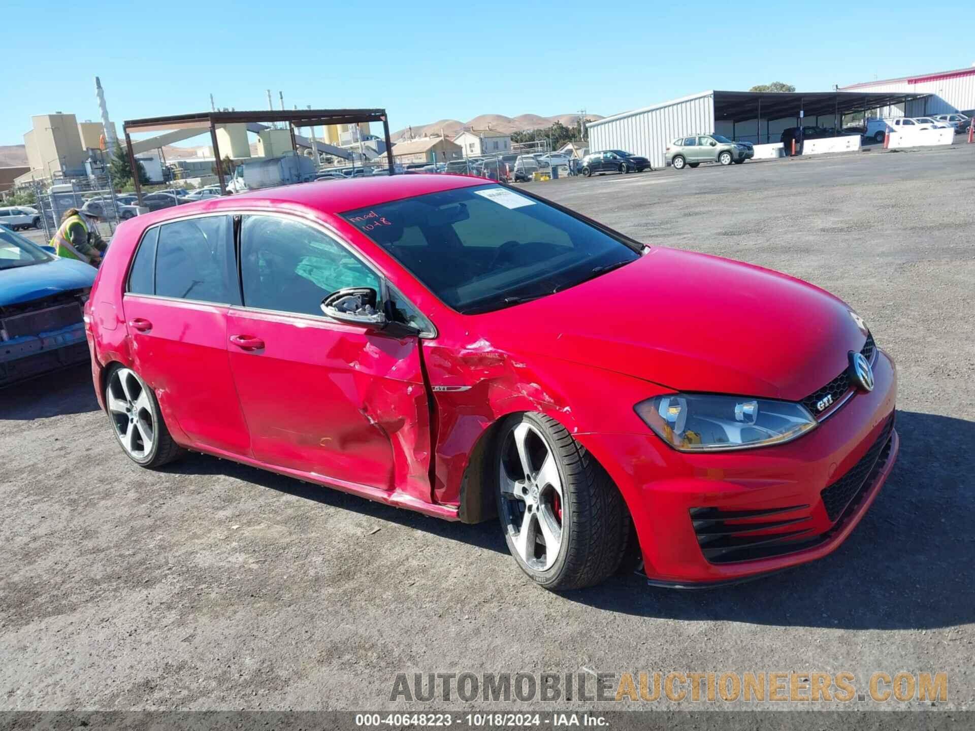 3VW5T7AU1GM057058 VOLKSWAGEN GOLF GTI 2016