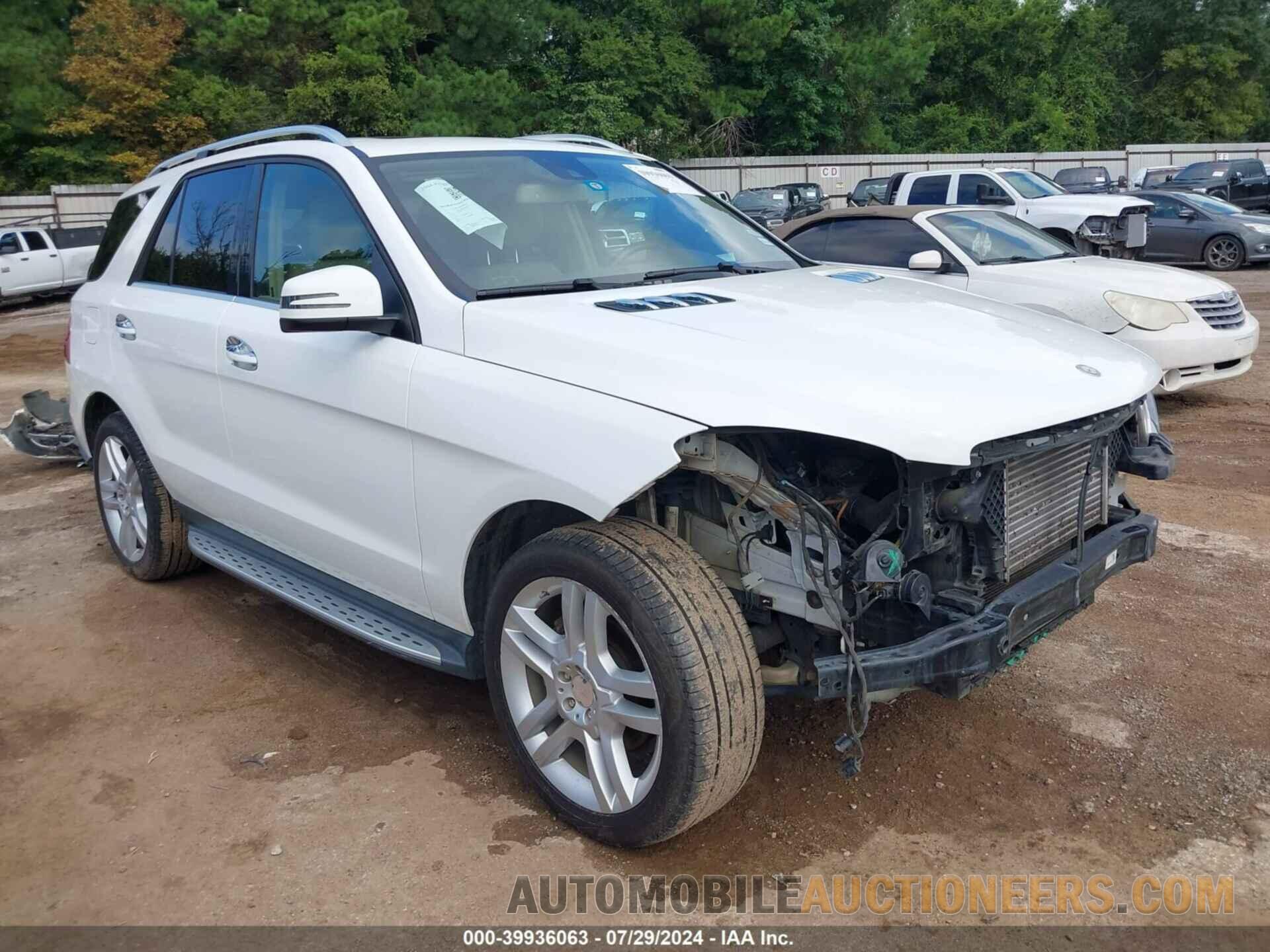 4JGDA0EB2FA487774 MERCEDES-BENZ ML 250 BLUETEC 2015