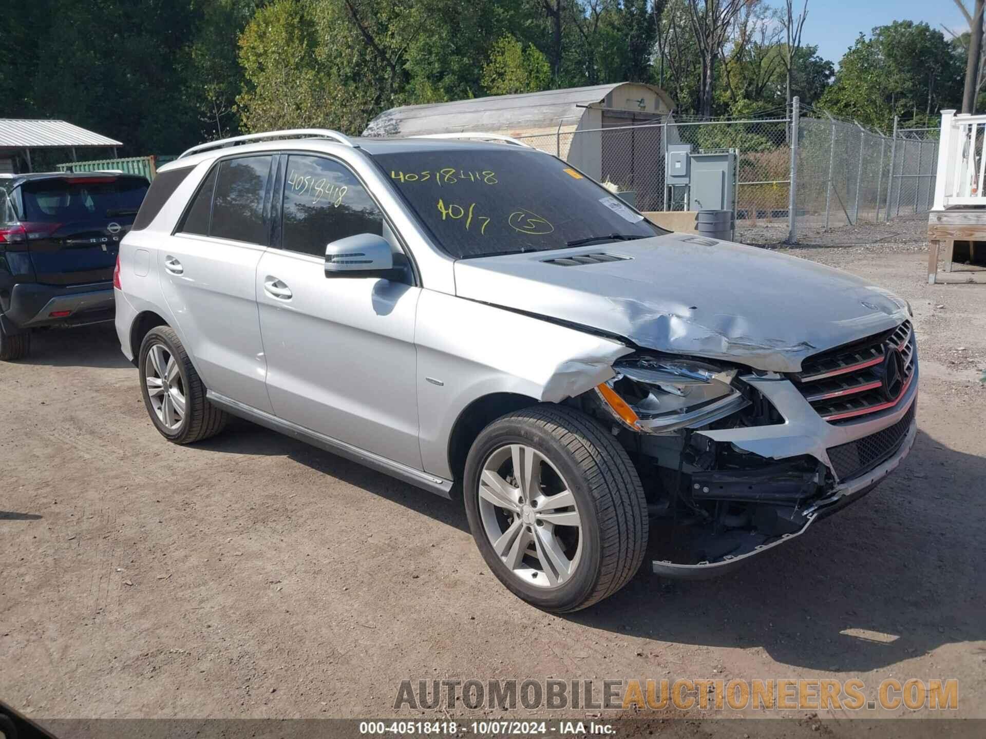 4JGDA5HB3CA031576 MERCEDES-BENZ ML 350 2012